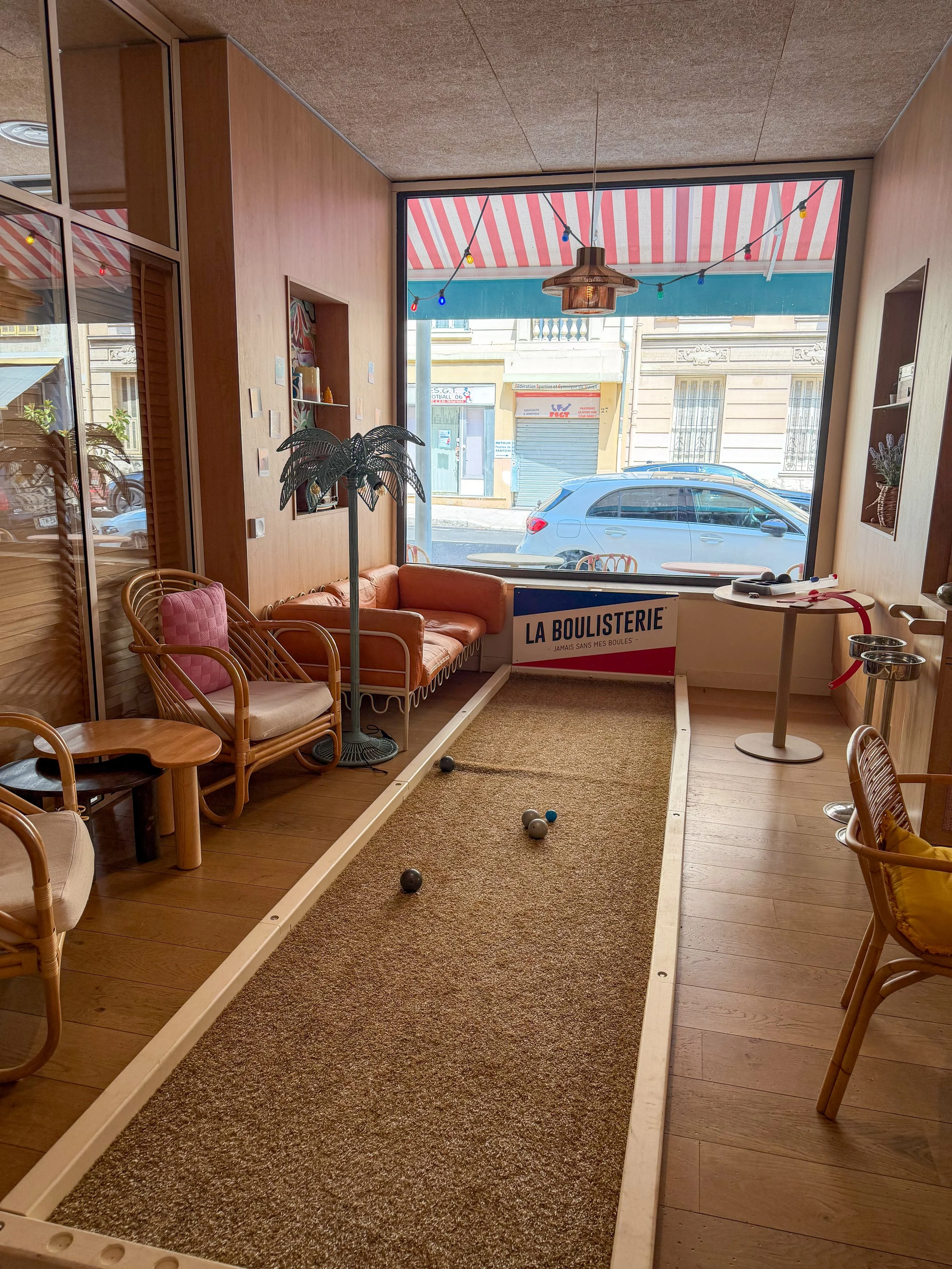 Relaxed games lounge offering a fun space to unwind after exploring Nice