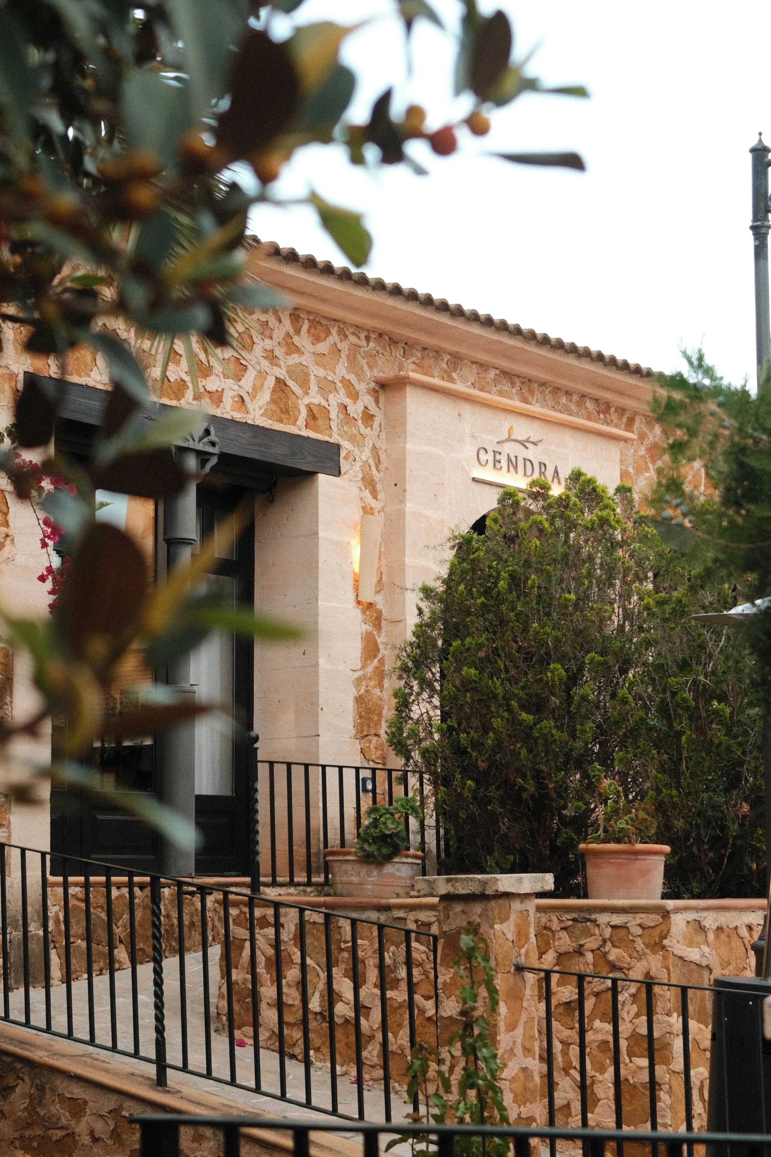 Entrance to Cendra restaurant at Son Molí Country House in Palma de Mallorca