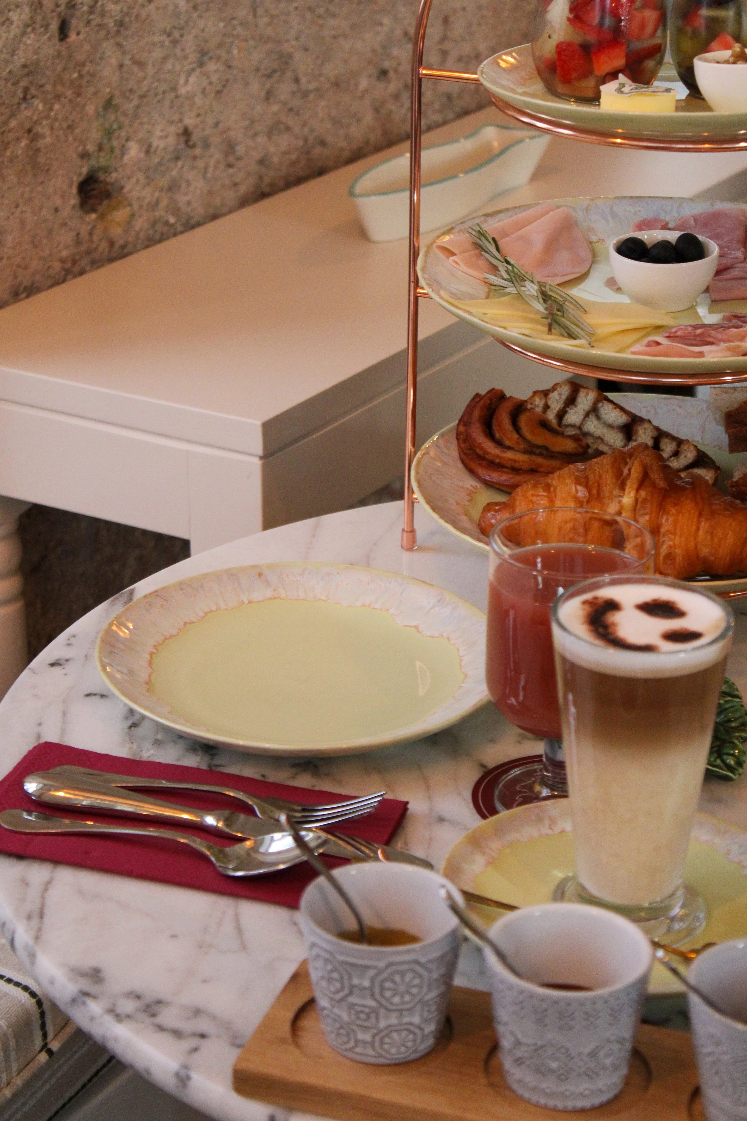 Breakfast experience with freshly prepared pastries, local delicacies and specialty coffee at Once Upon Lisboa