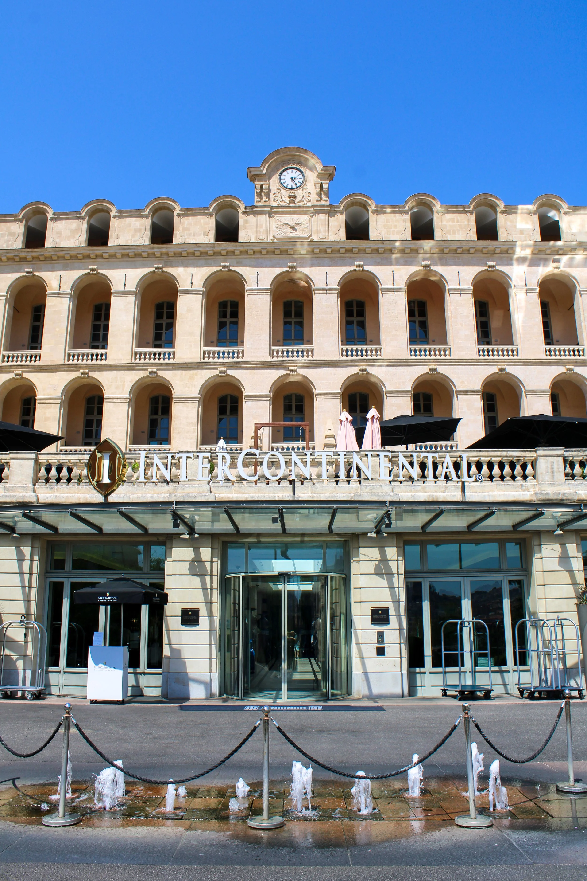 Main entrance showcasing the hotel's iconic historic architecture