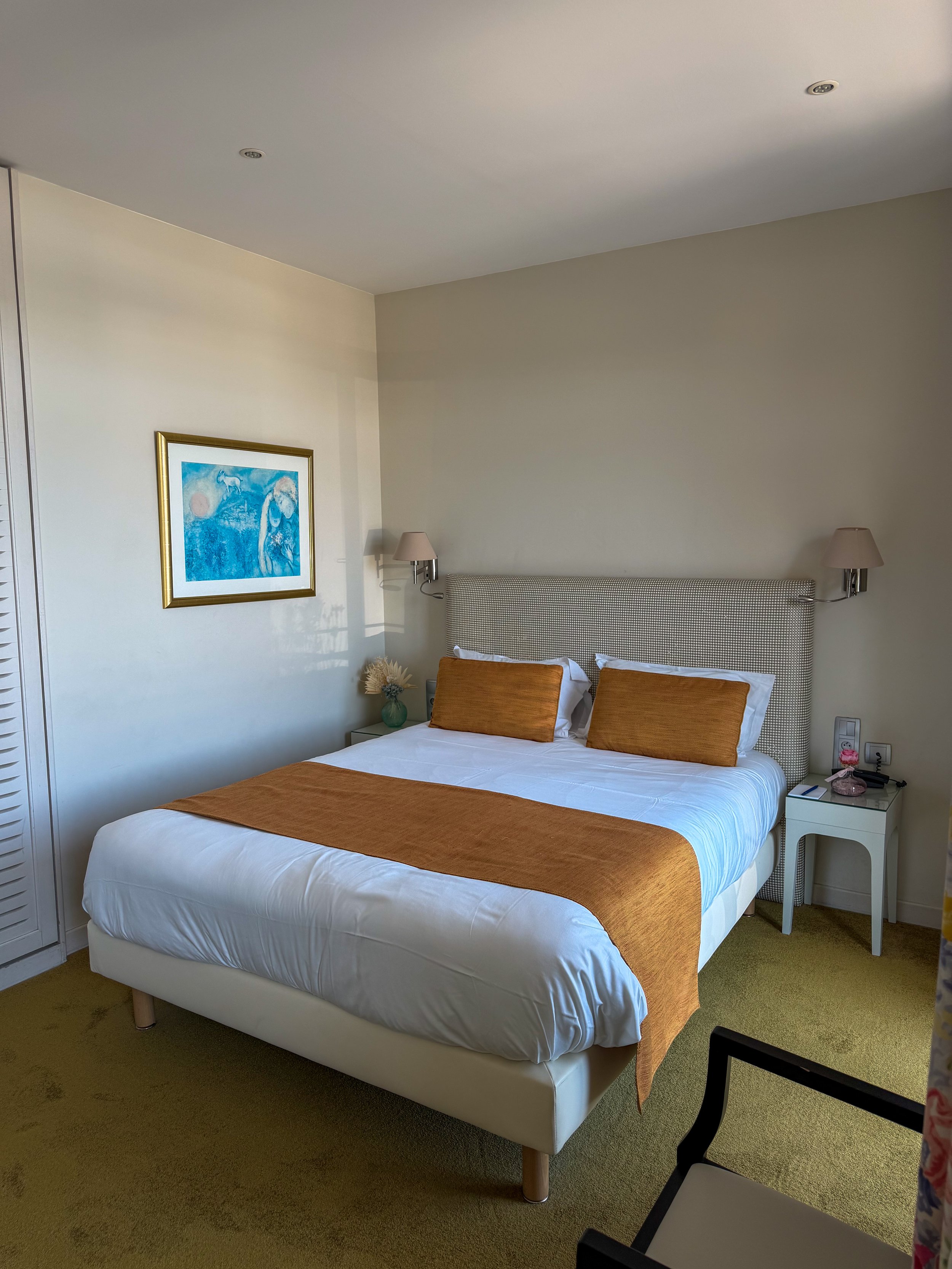 Bright guest room designed for a relaxing stay by the Mediterranean