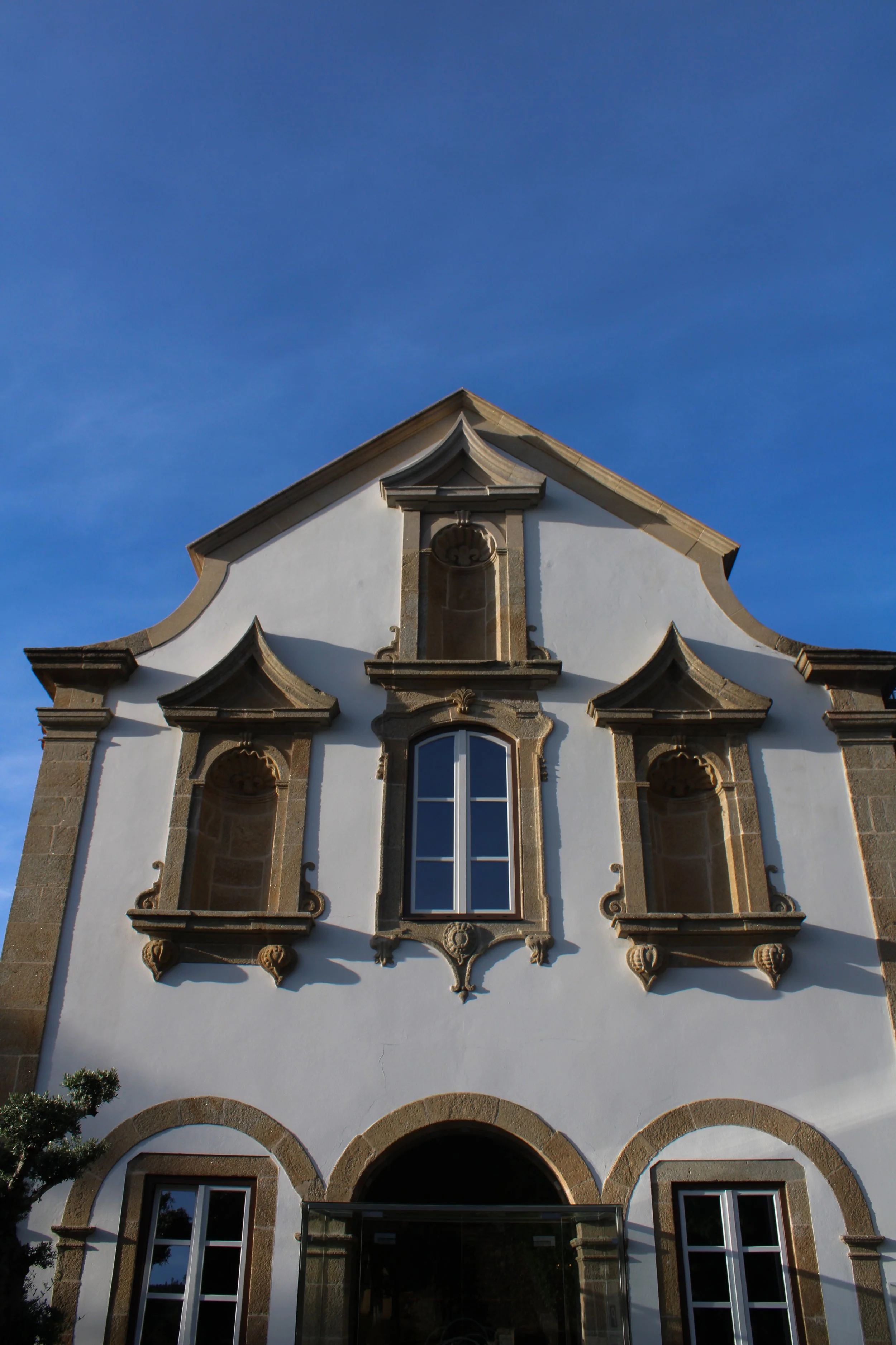 Historic convent façade showcasing beautifully restored Portuguese architecture