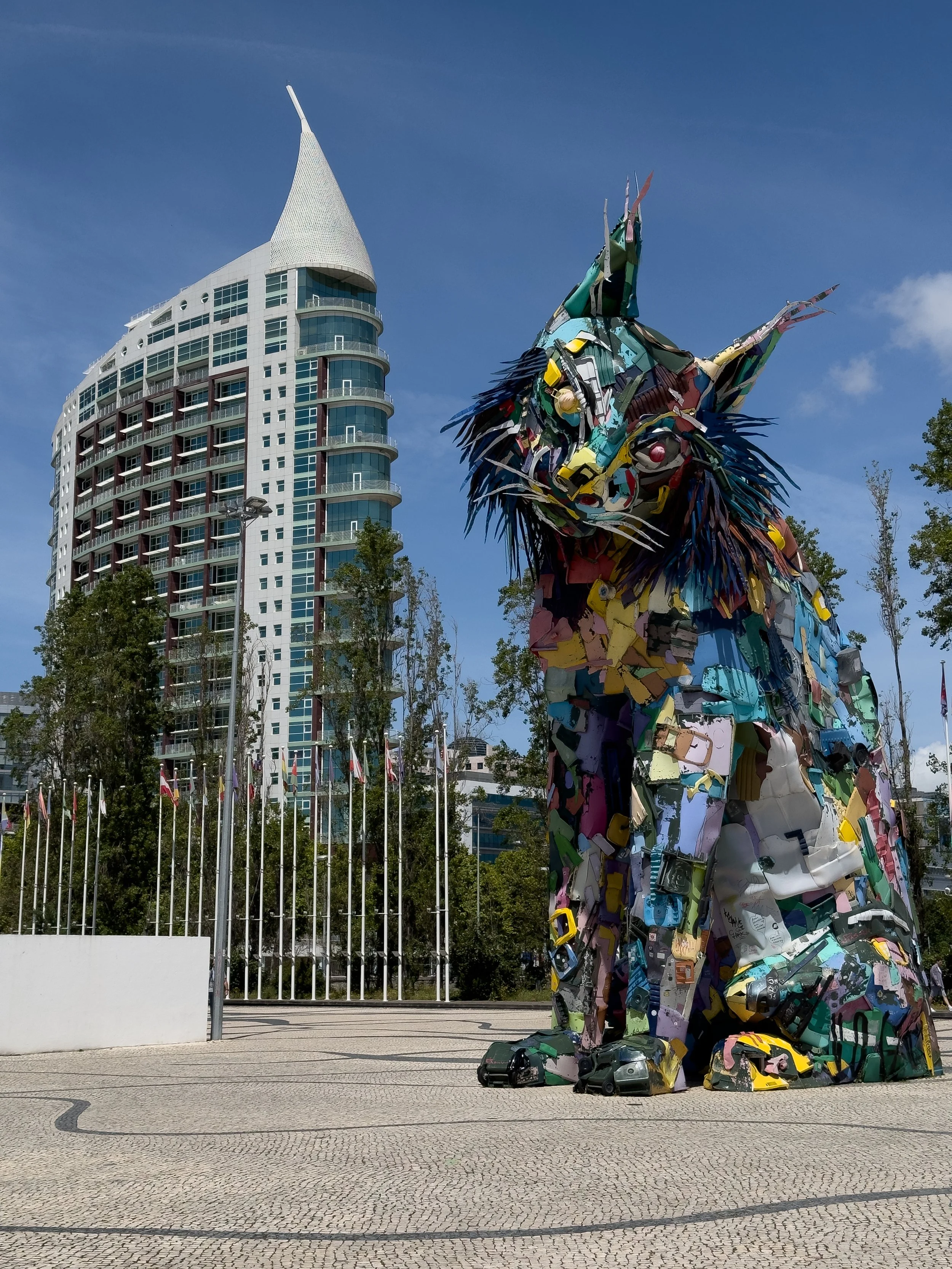 Iconic Lisbon sculpture and contemporary architecture in Parque das Nações district near the hotel, Martinhal Lisbon Oriente – Lisbon, Portugal.