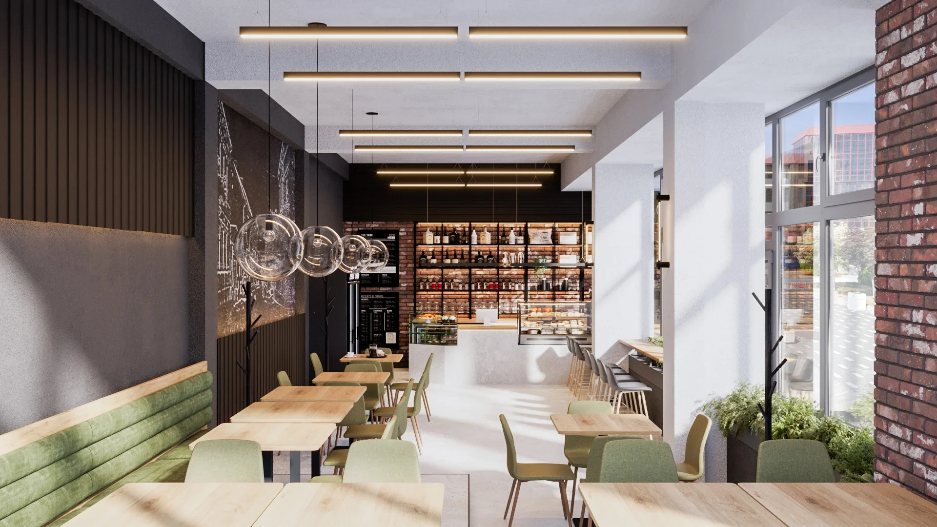 Design interior Cluj HoReCa - Bistro modern cu influențe industriale