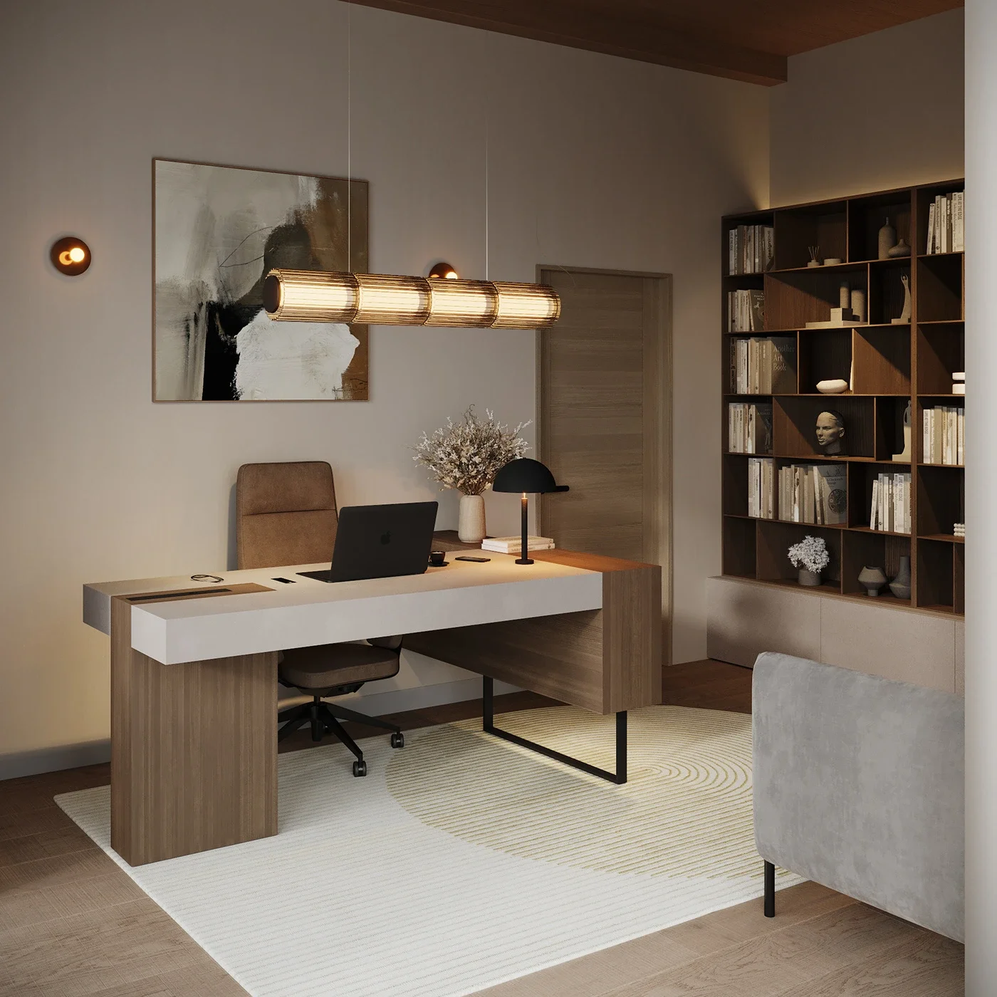 Design interior home office modern - Birou AB realizat de ALTO Design, birou design interior Cluj