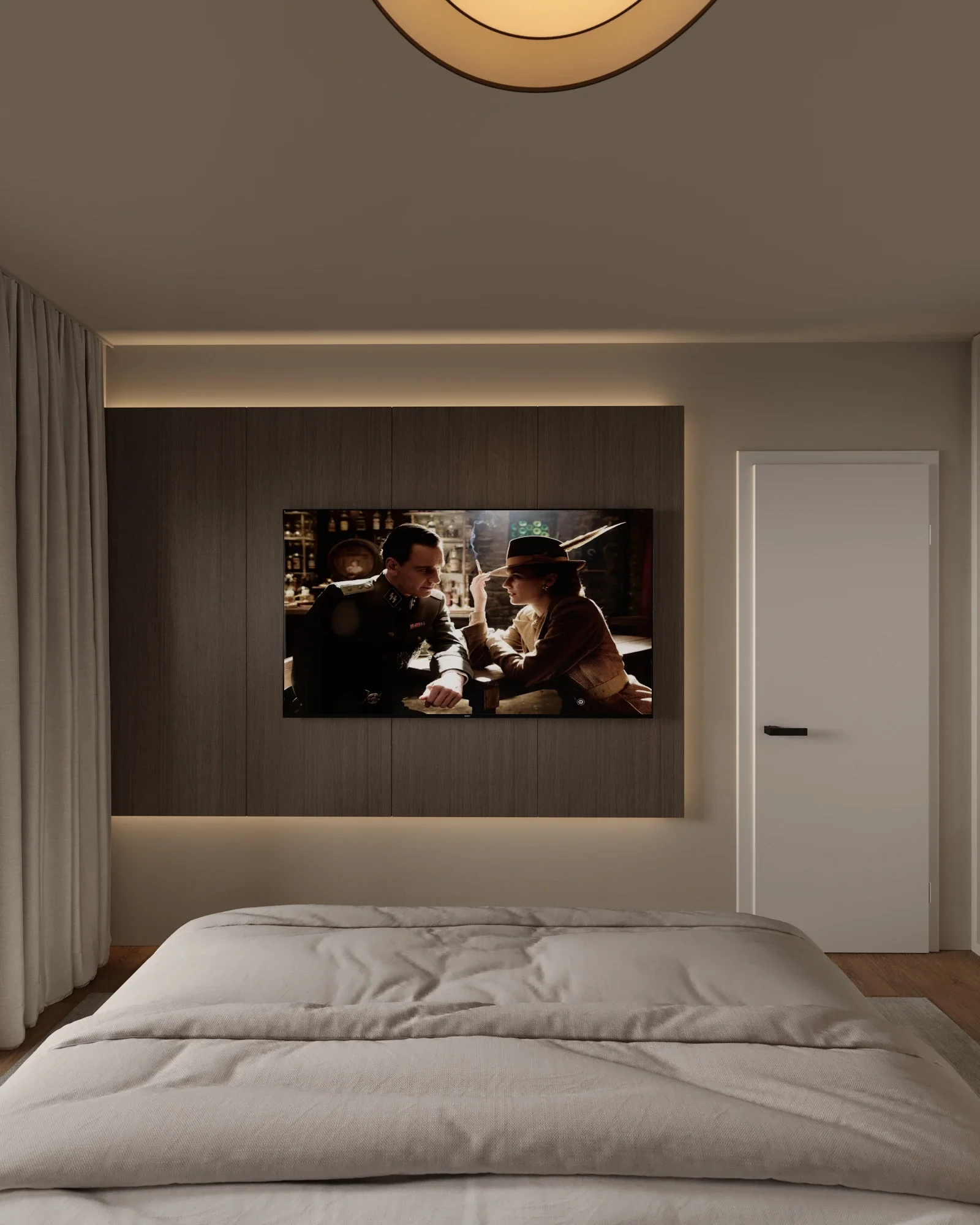Dormitor modern amenajat într-un apartament contemporan din Cluj-Napoca — ALTO Design