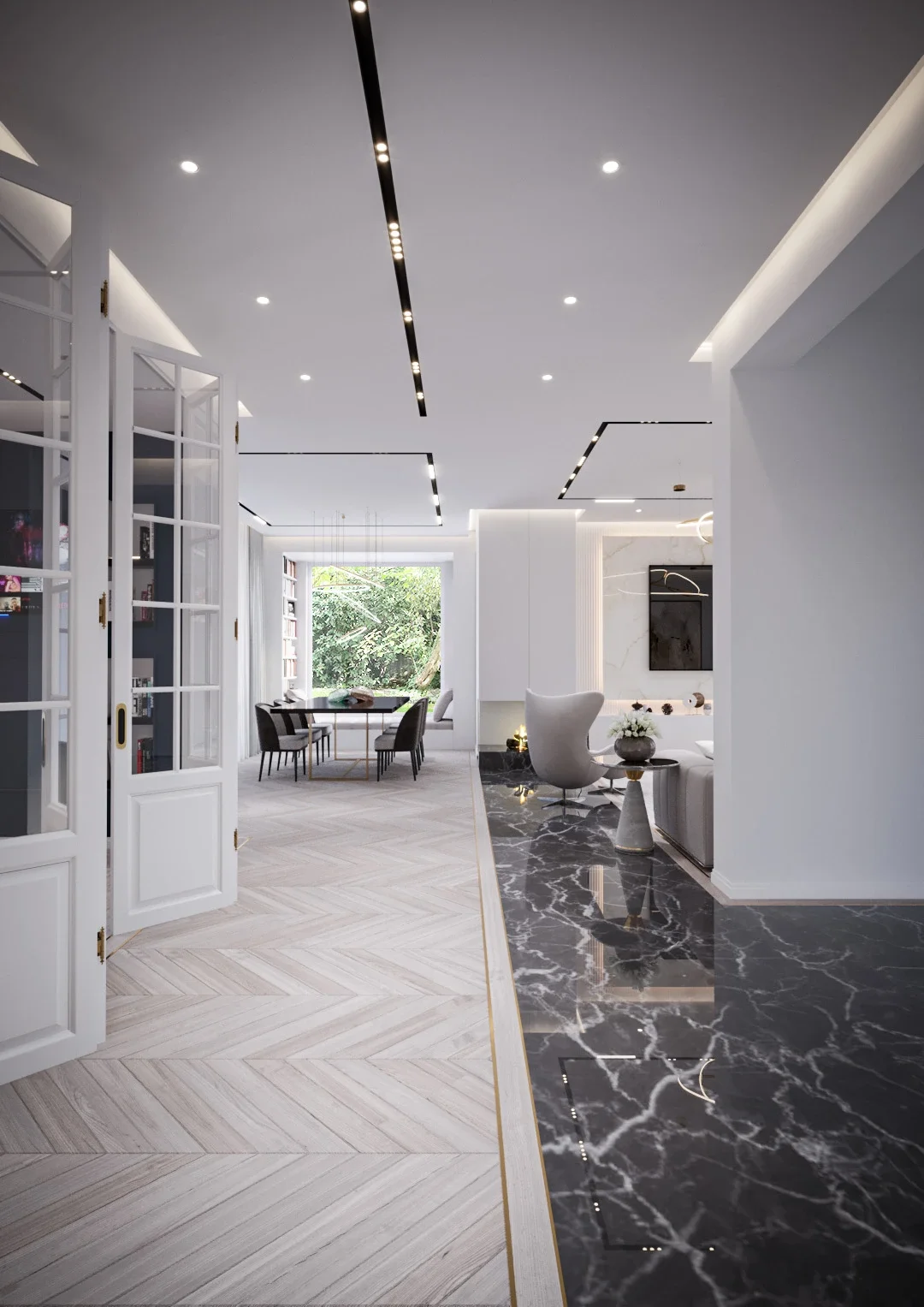 Design interior living neoclasic - Proiect design interior Cluj