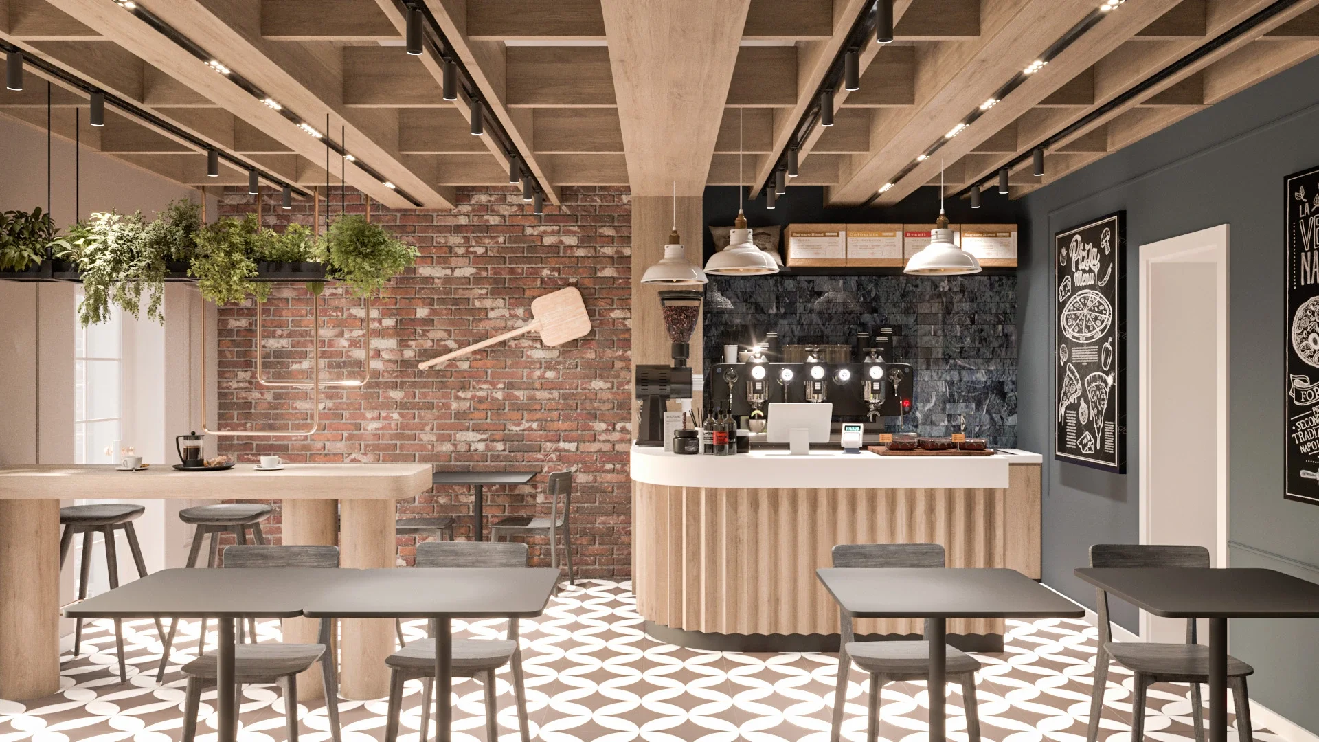Design interior horeca cu identitate italiană și atmosferă relaxată — Ego Pizza Pasta