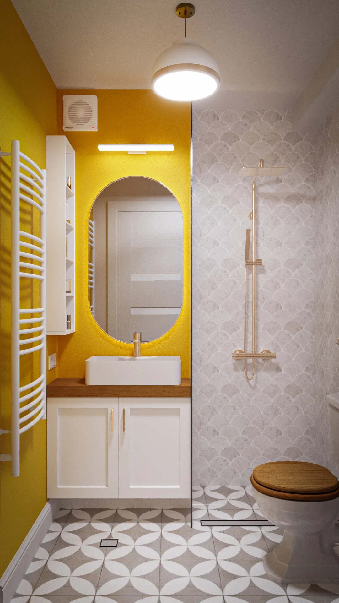 Design interior baie moderna Cluj - Apartament N. by ALTO Design
