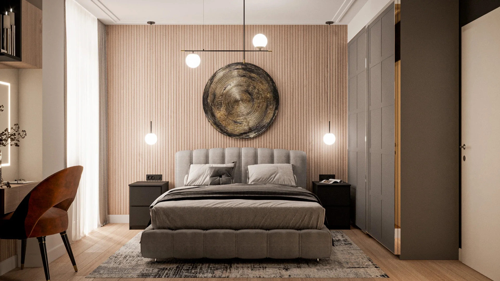 Dormitor contemporan realizat de ALTO Design cu accent pe confort și simplitate