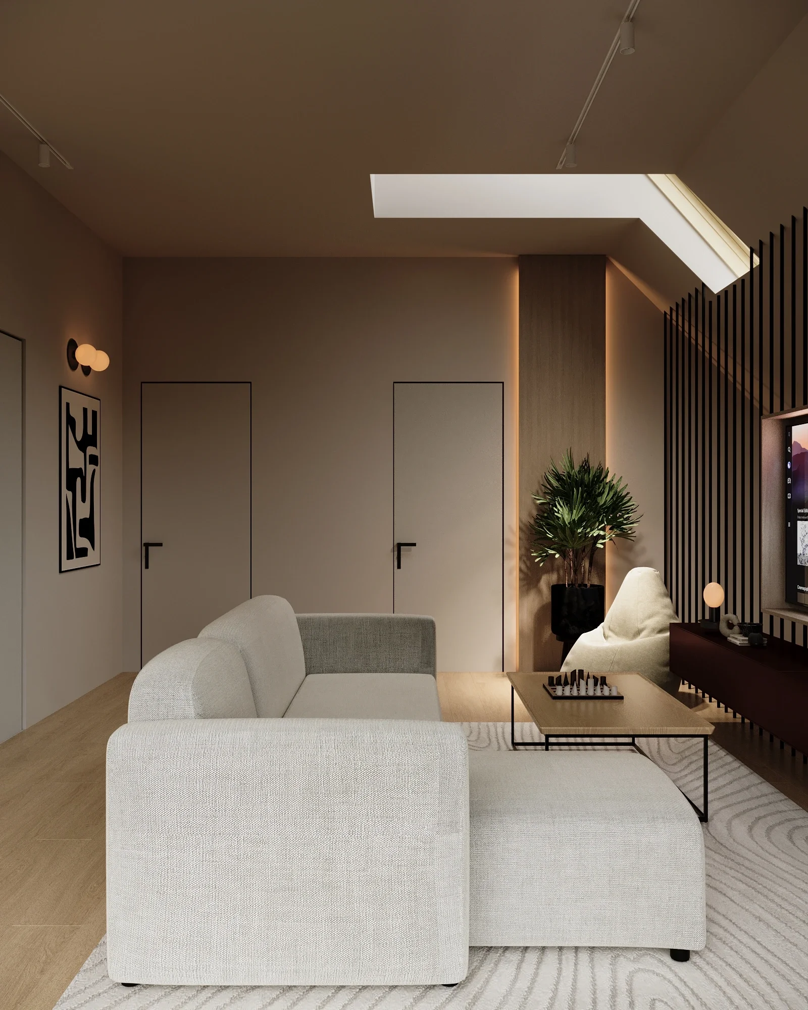 Design interior camera de zi - Casa P., 