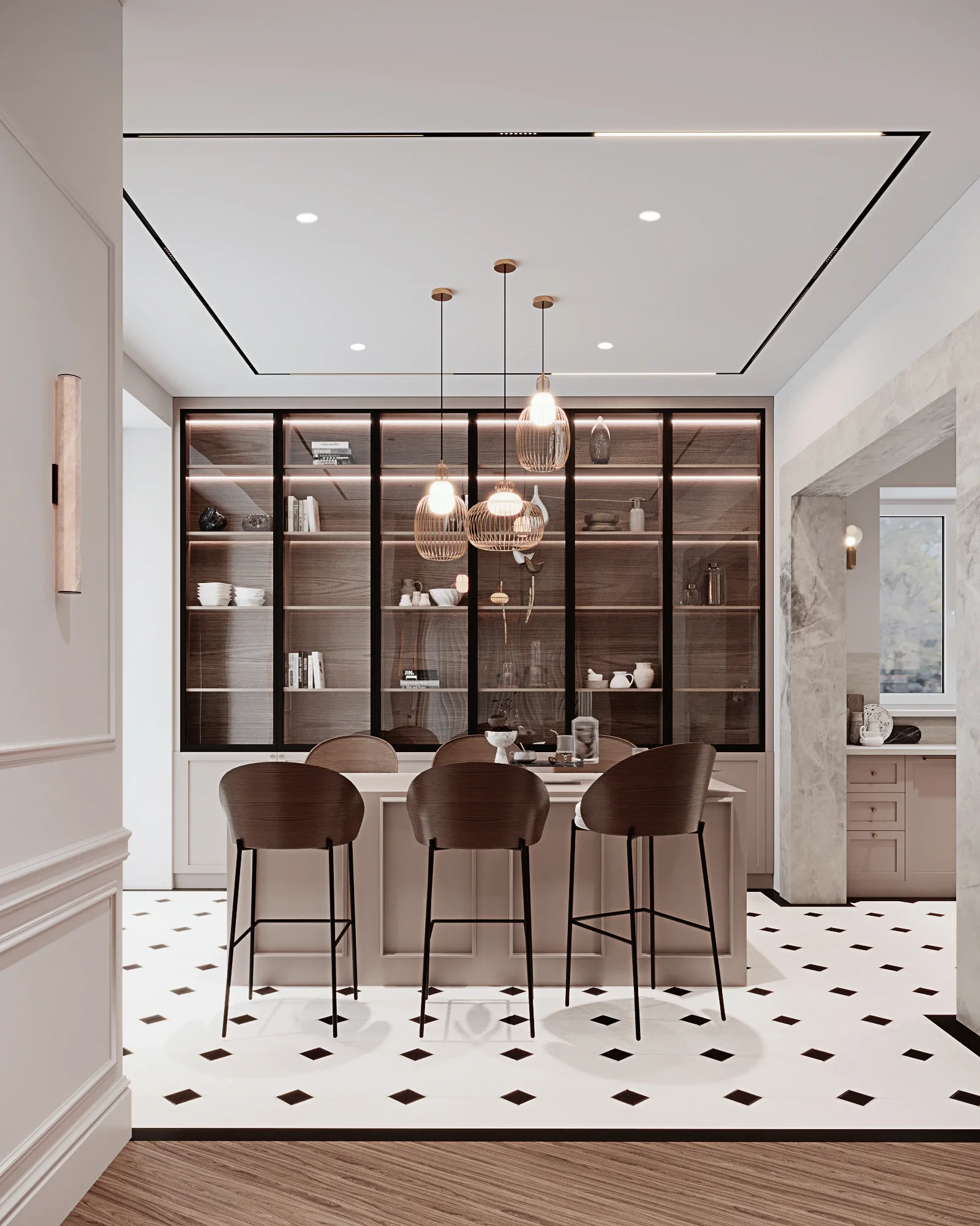 Design interior zona de dining Casa D.G. Cluj