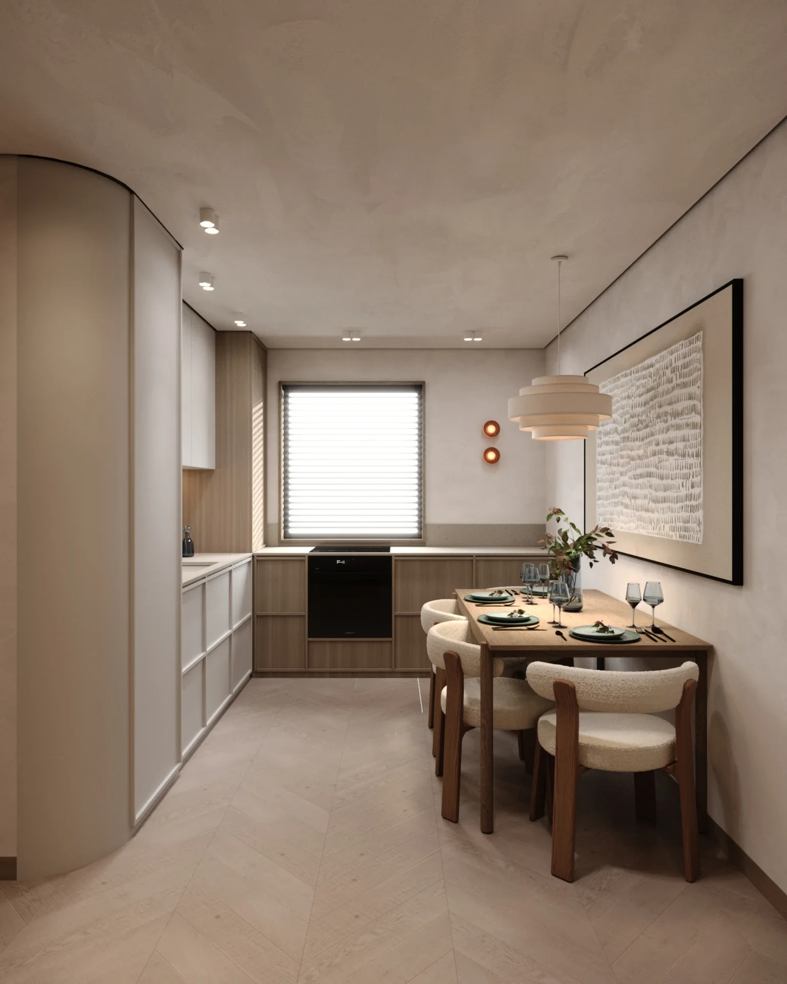 Design interior bucatarie open-space Cluj