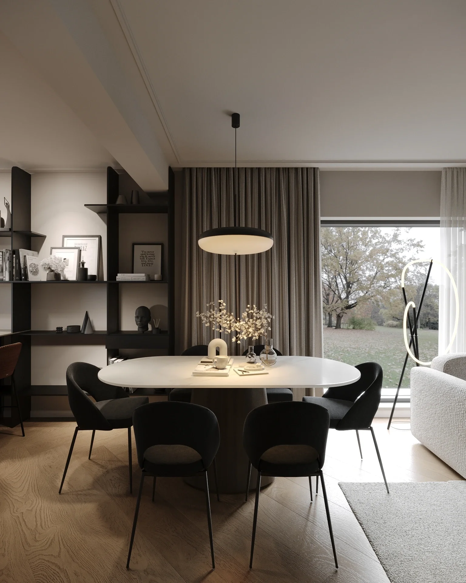 Dining contemporan cu masă și scaune moderne într-o casă amenajată de ALTO Design