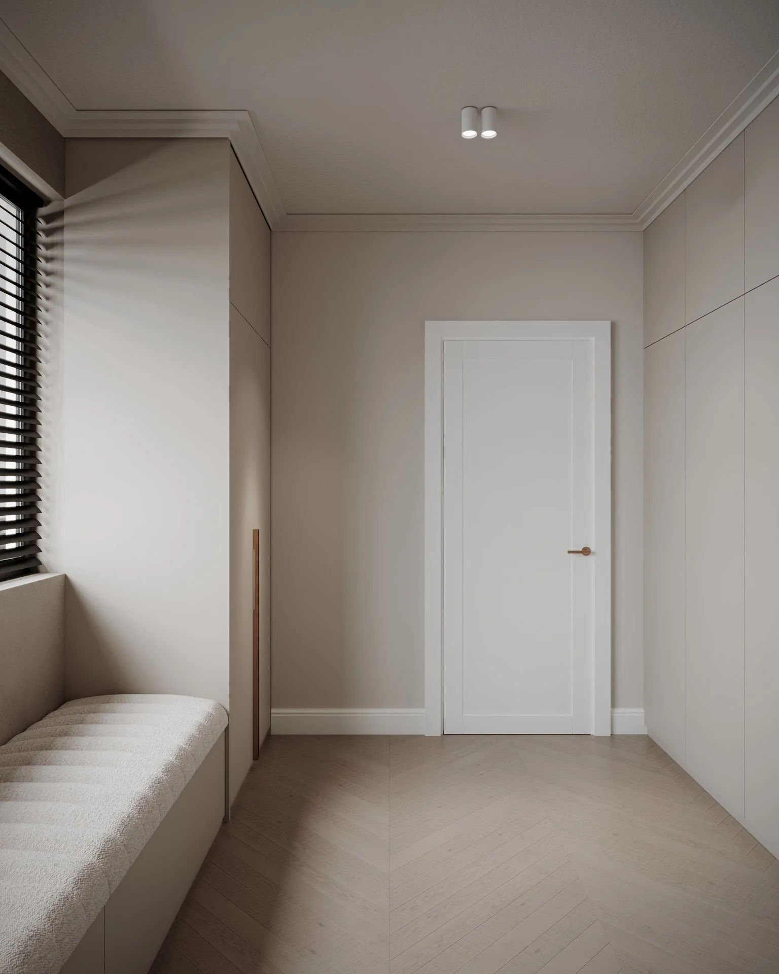 Birou casă contemporan cu mobilier funcțional si dressing— Dej, ALTO Design
