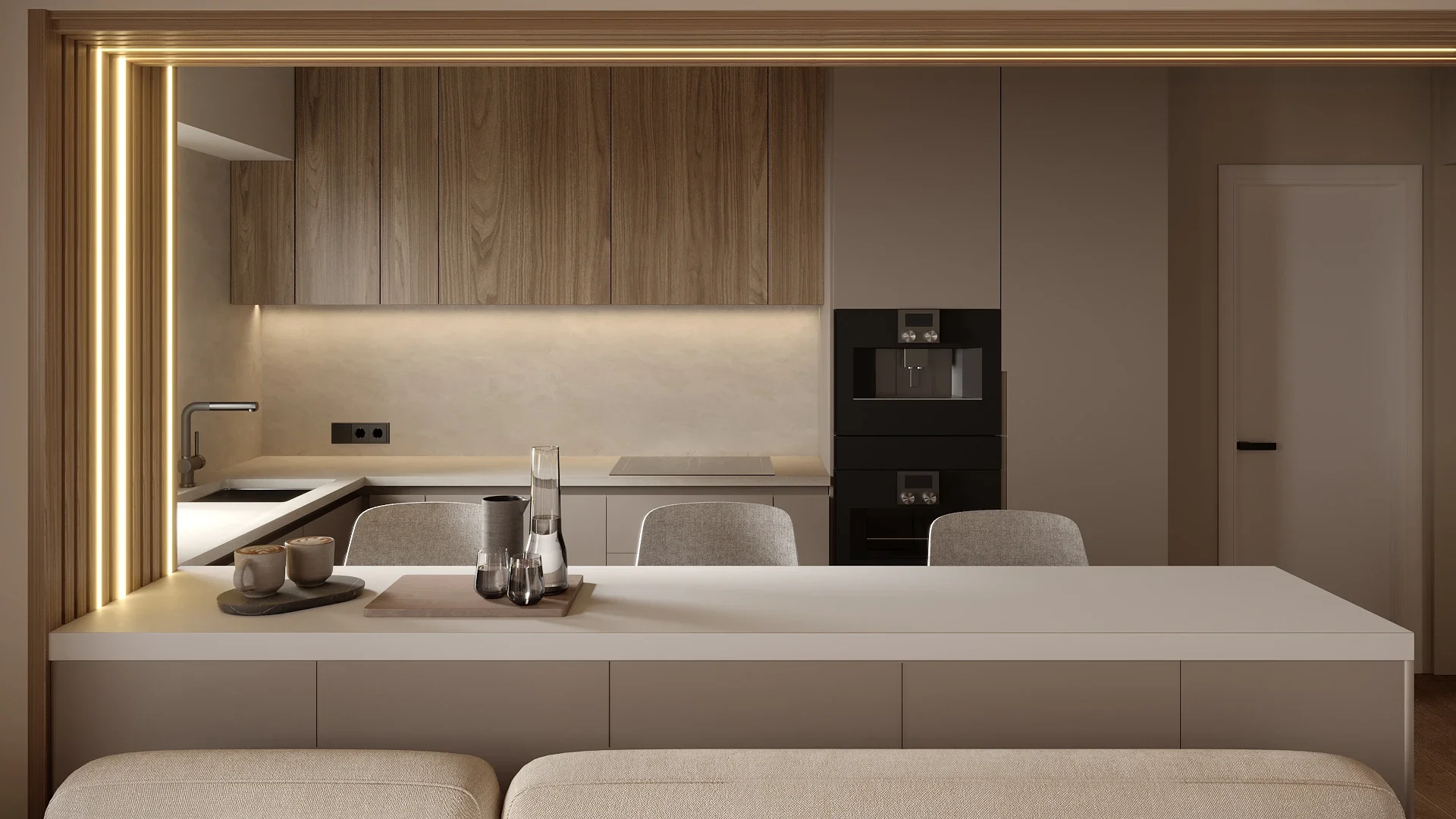 Design interior bucatarie open space