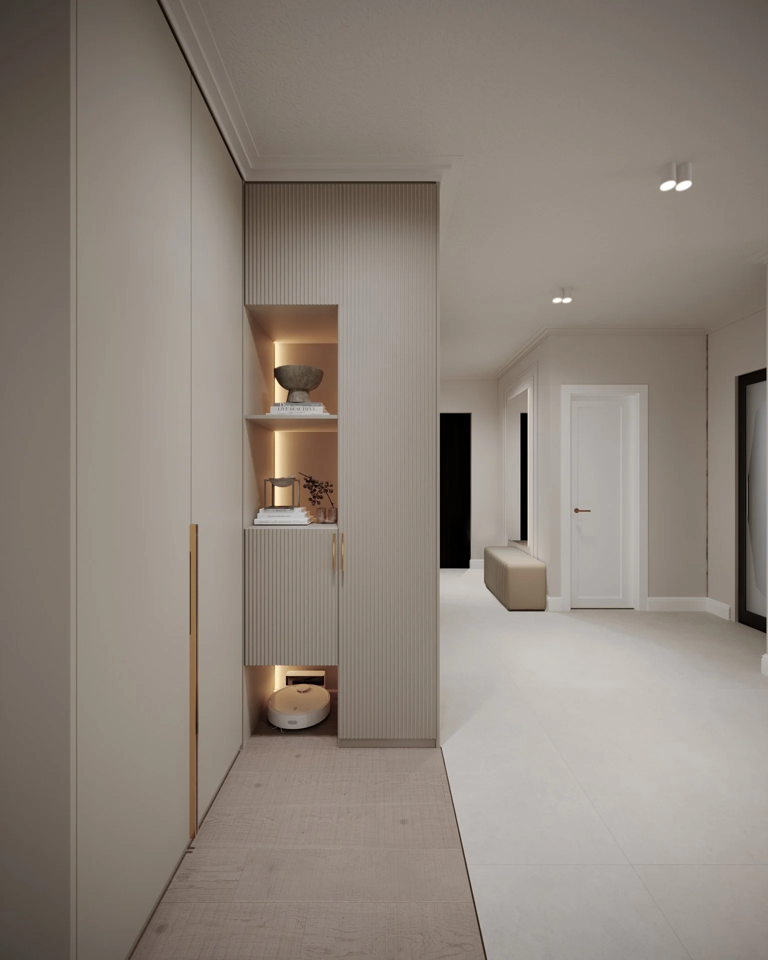 Hol intrare casă contemporană cu mobilier la comandă — Dej, ALTO Design
