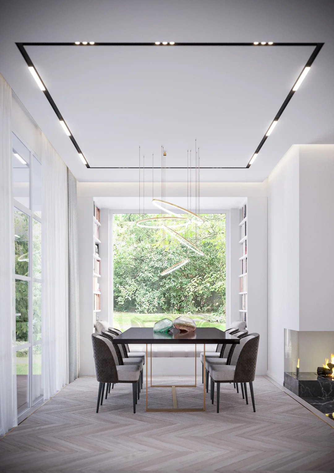 Design interior Cluj - Zona de dining amenajata in stil neoclasic