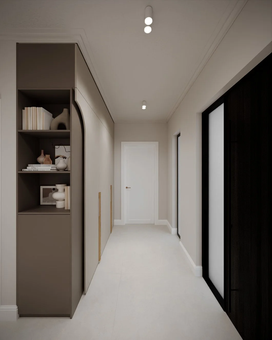 Hol casă contemporană cu dulap integrat și iluminat funcțional — Dej, ALTO Design