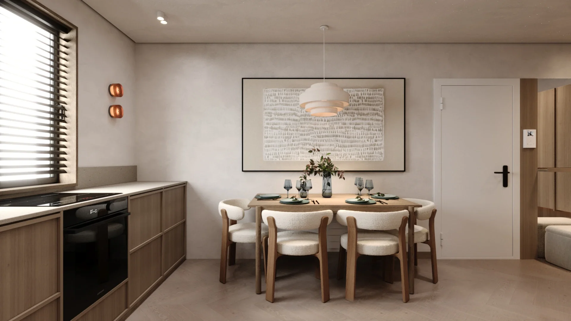 Design interior zona de dining & bucatarie open space - Proiect Design interior Cluj