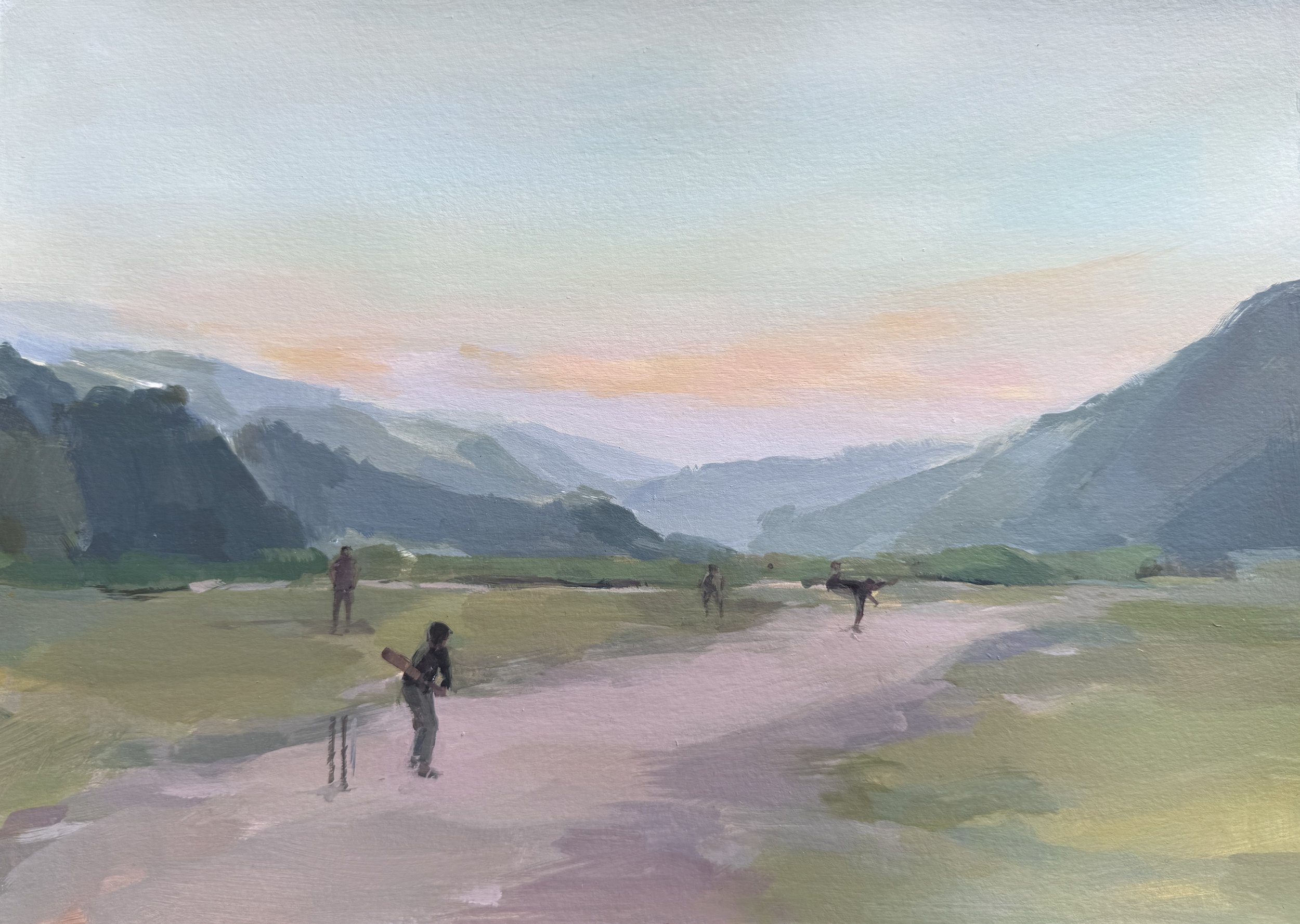 Simple Pleasures, 2026, Acrylic on paper, 21 x 27.9 cm