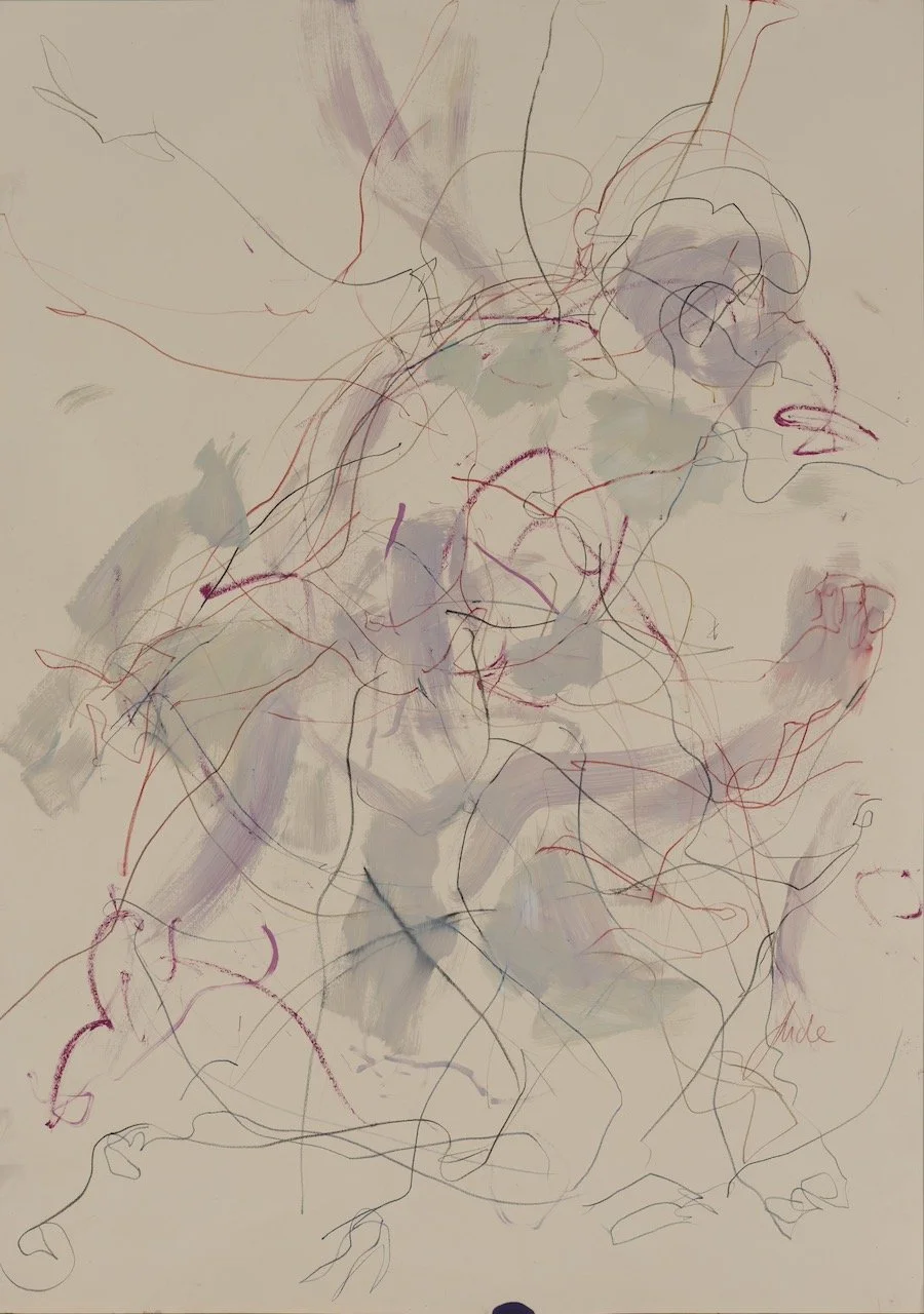 Claudio's Dance, 2026, Acrylic and mixed media on paper, 90 x 65 cm, £950