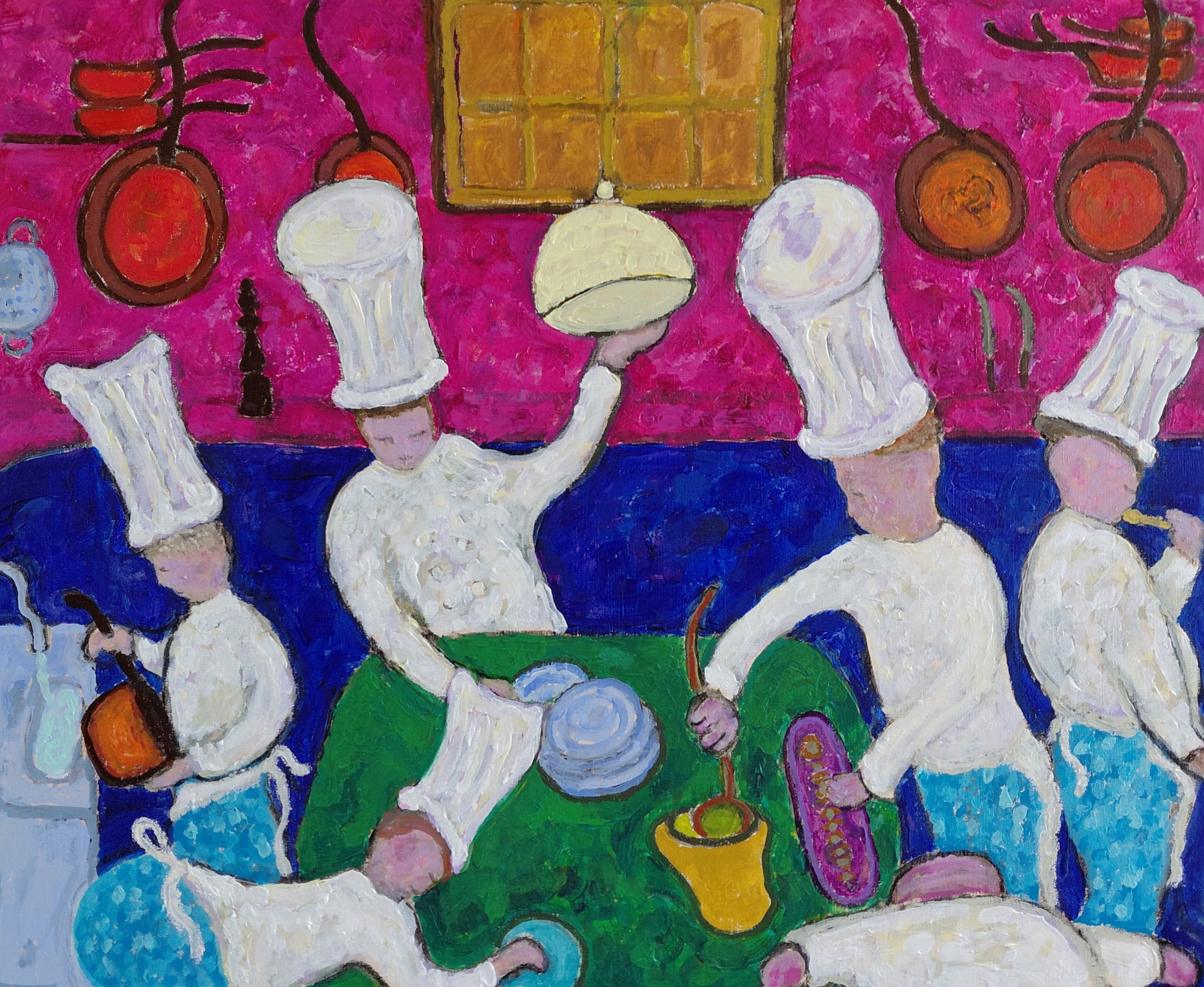 The Chefs, Oil on canvas, 60 x 73 cm, £10,000