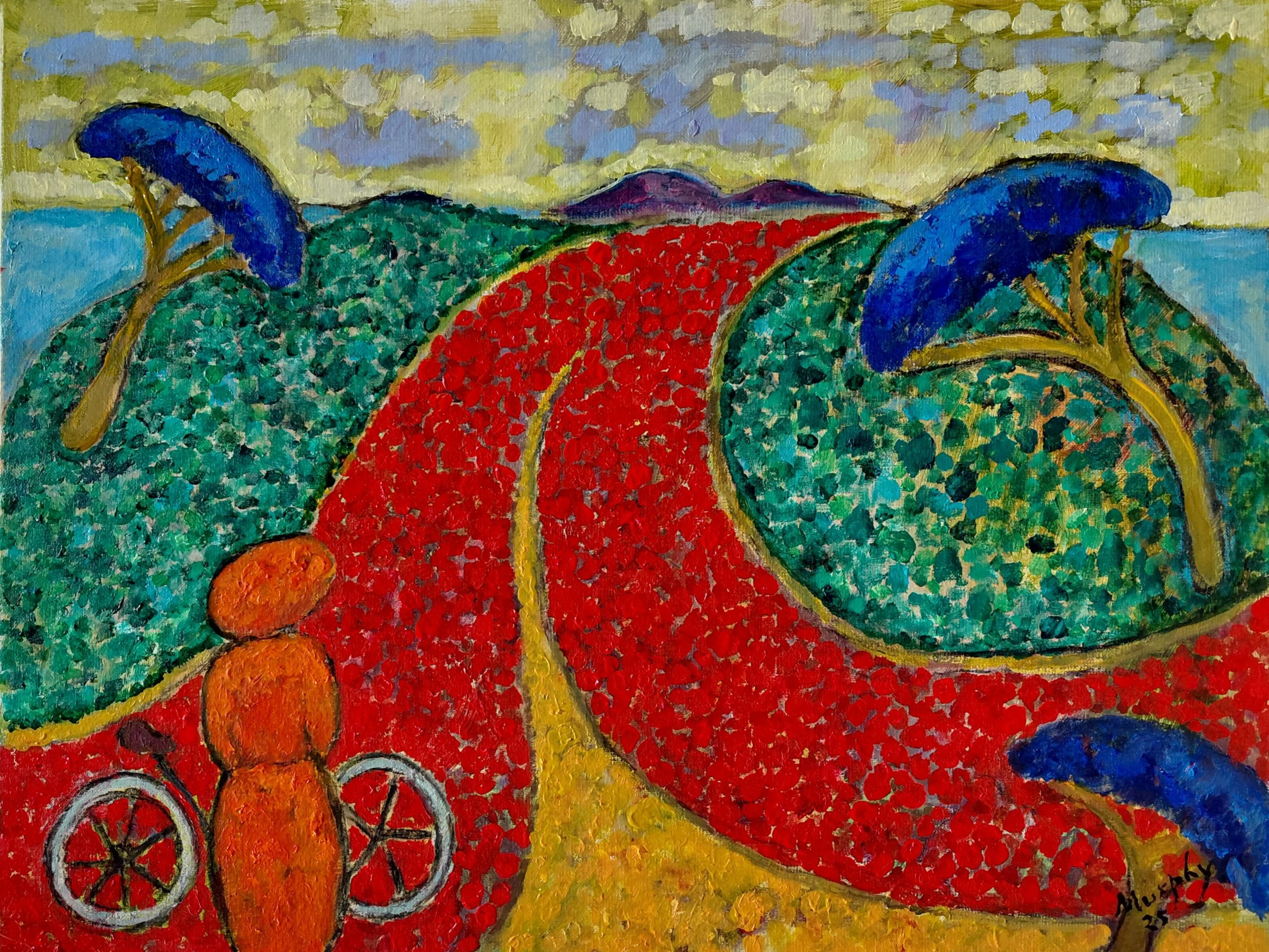 Les Trois Pins Parasols, Oil on canvas, 46 x 61 cm, £7,400