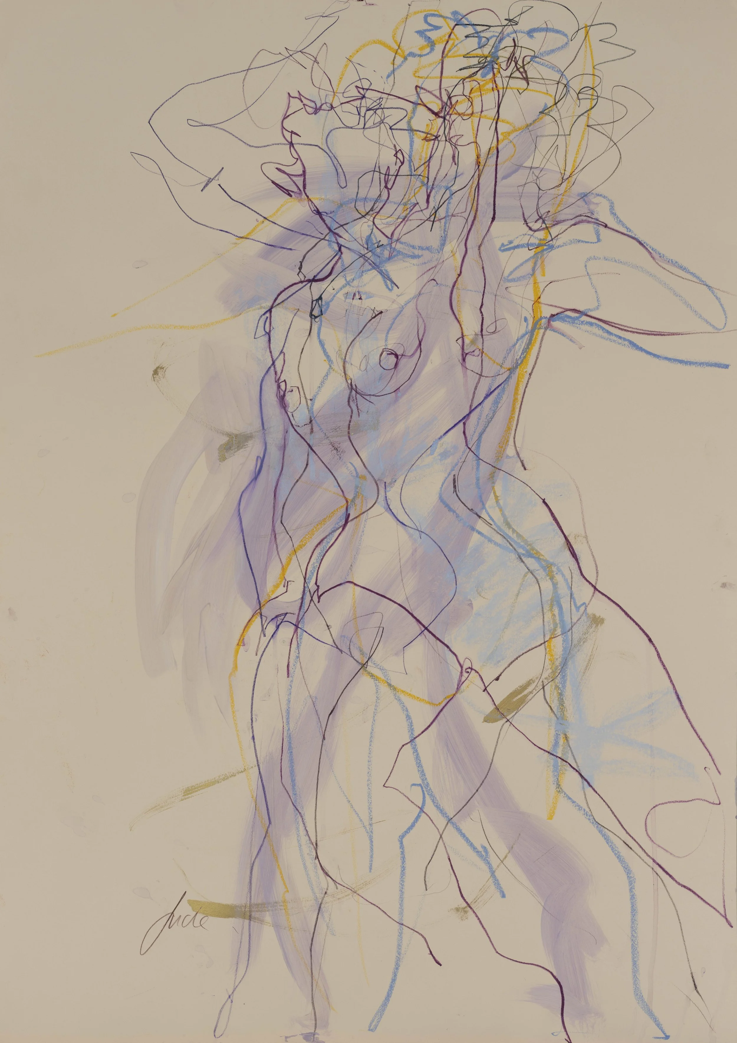 Charon’s Dance 3, 2026, Acrylic and mixed media on paper, 110 x 70 cm, Framed, £1,150
