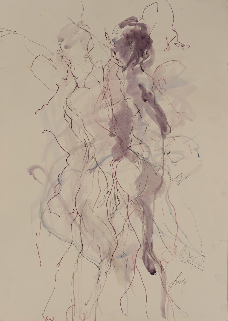 Giuseppe’s Dance, 2026, Acrylic and mixed media on paper, 90 x 65 cm, £950