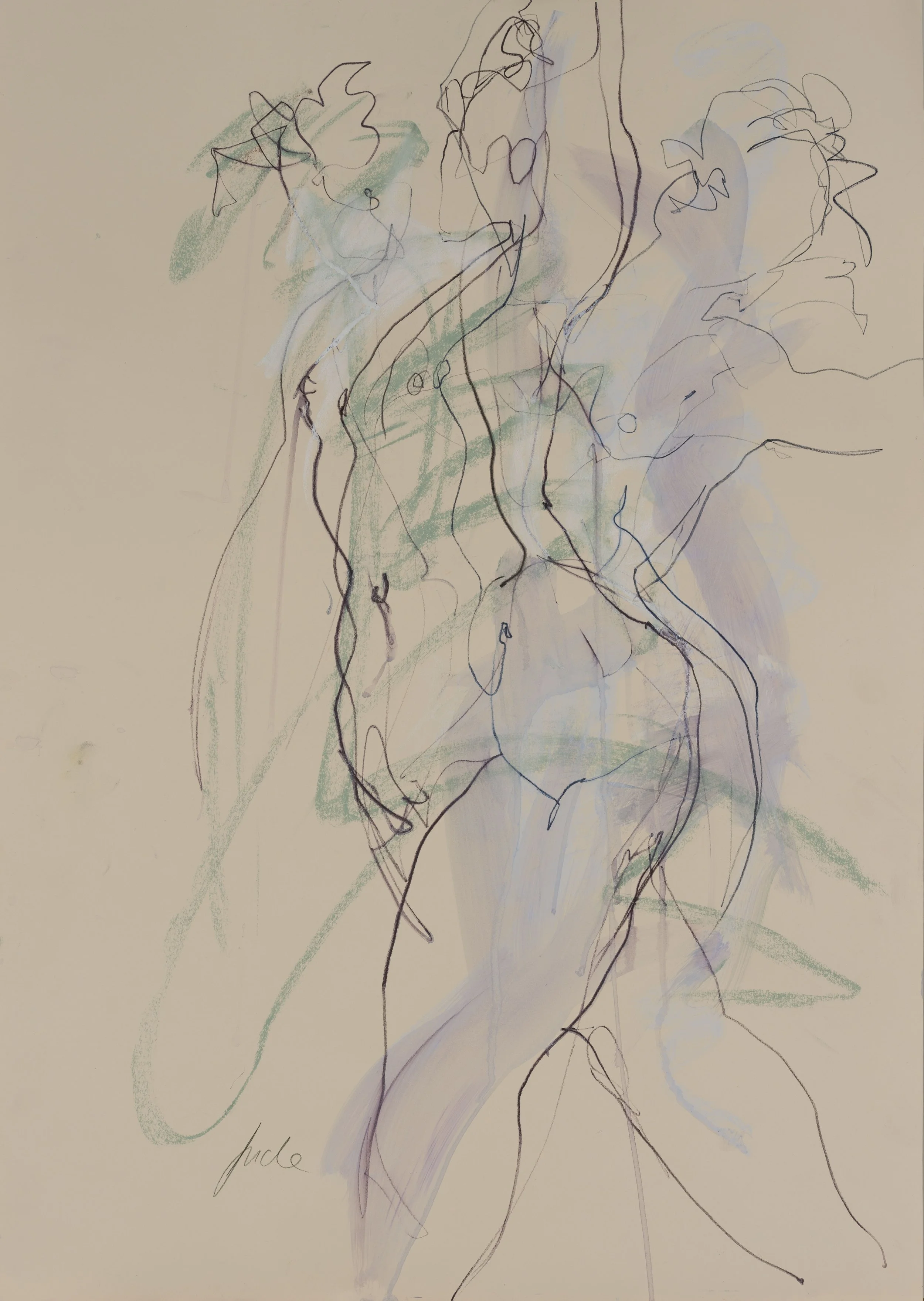 Charon's Dance, 2026, Acrylic and mixed media on paper, 90 x 65 cm, £950
