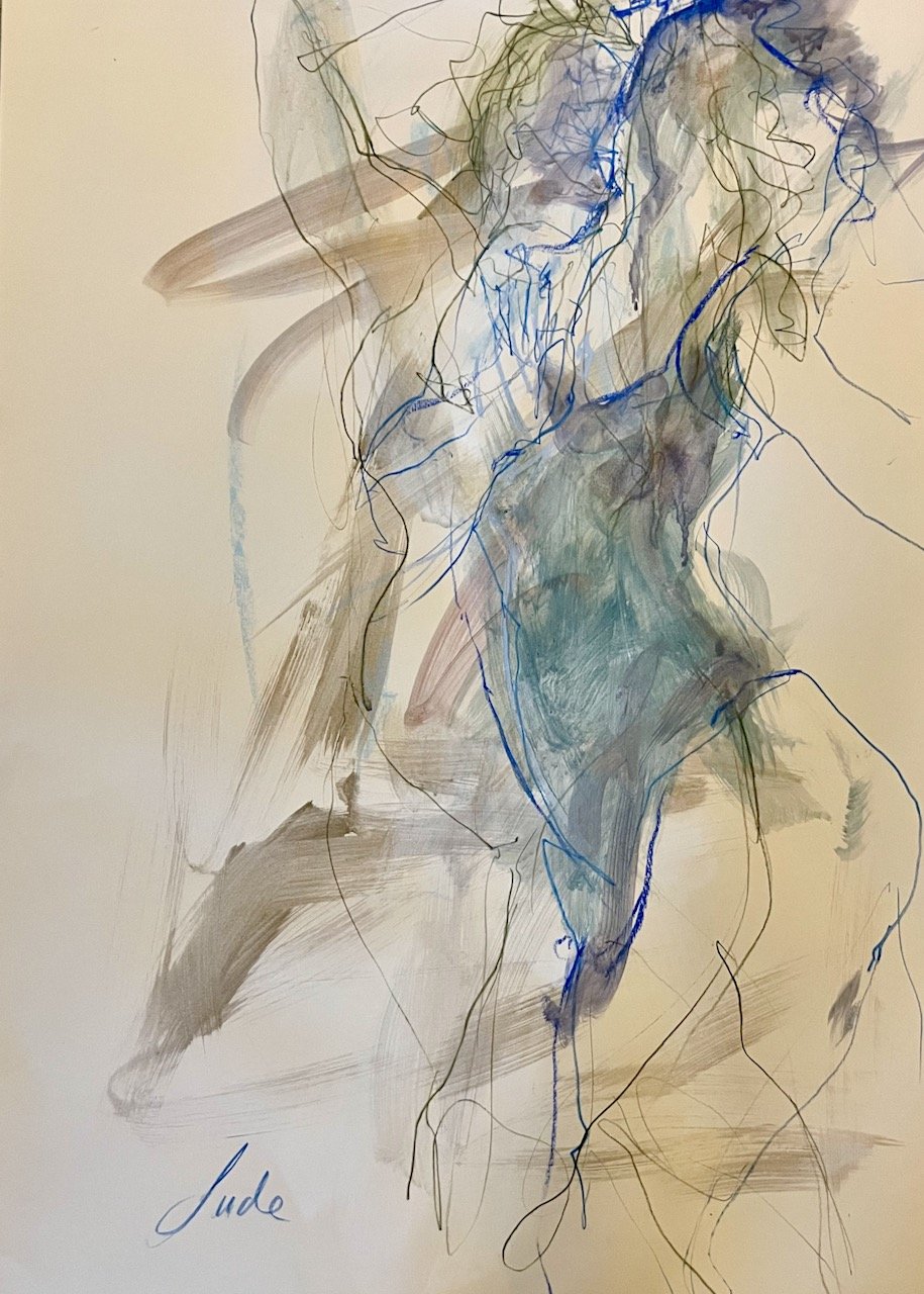 Charon's Dance 2, 2024, Acrylic and mixed media on paper, 90 x 65 cm, £890