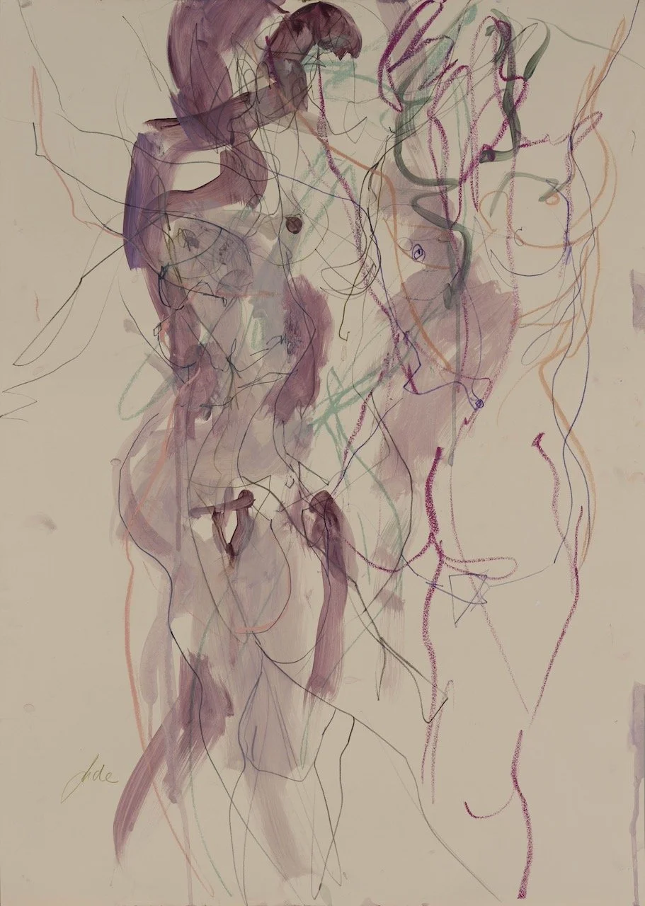 Lara Dancing 1, 2026, Acrylic and mixed media on paper, 90 x 65 cm, £950