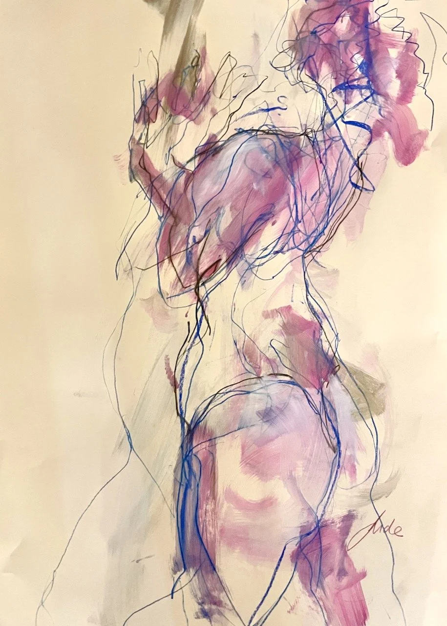 Charon's Dance 1, 2024, Acrylic and mixed media on paper, 90 x 65 cm, £890