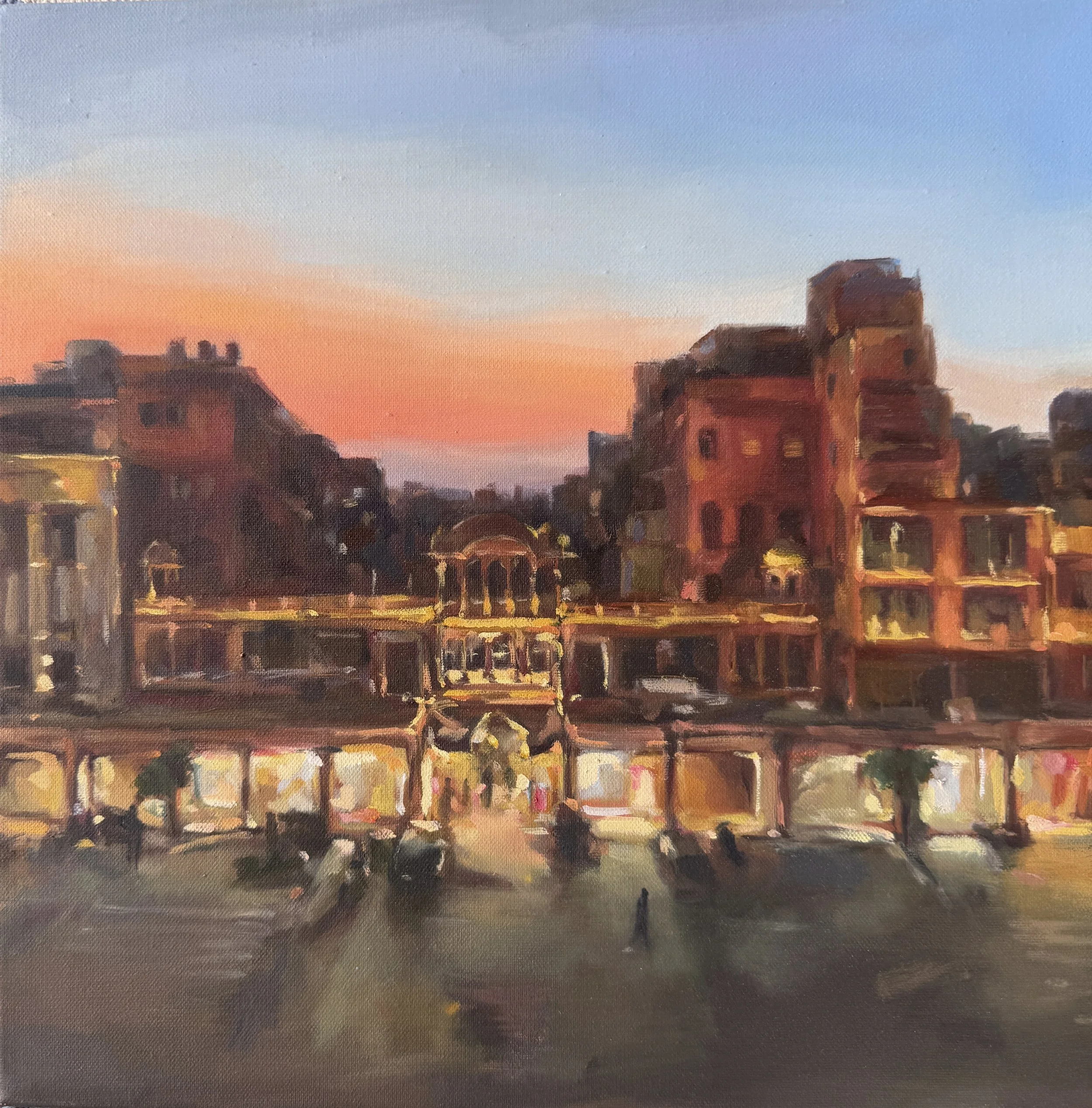 Johri Bazaar, 2025, Oil on canvas, 30 x 30 cm