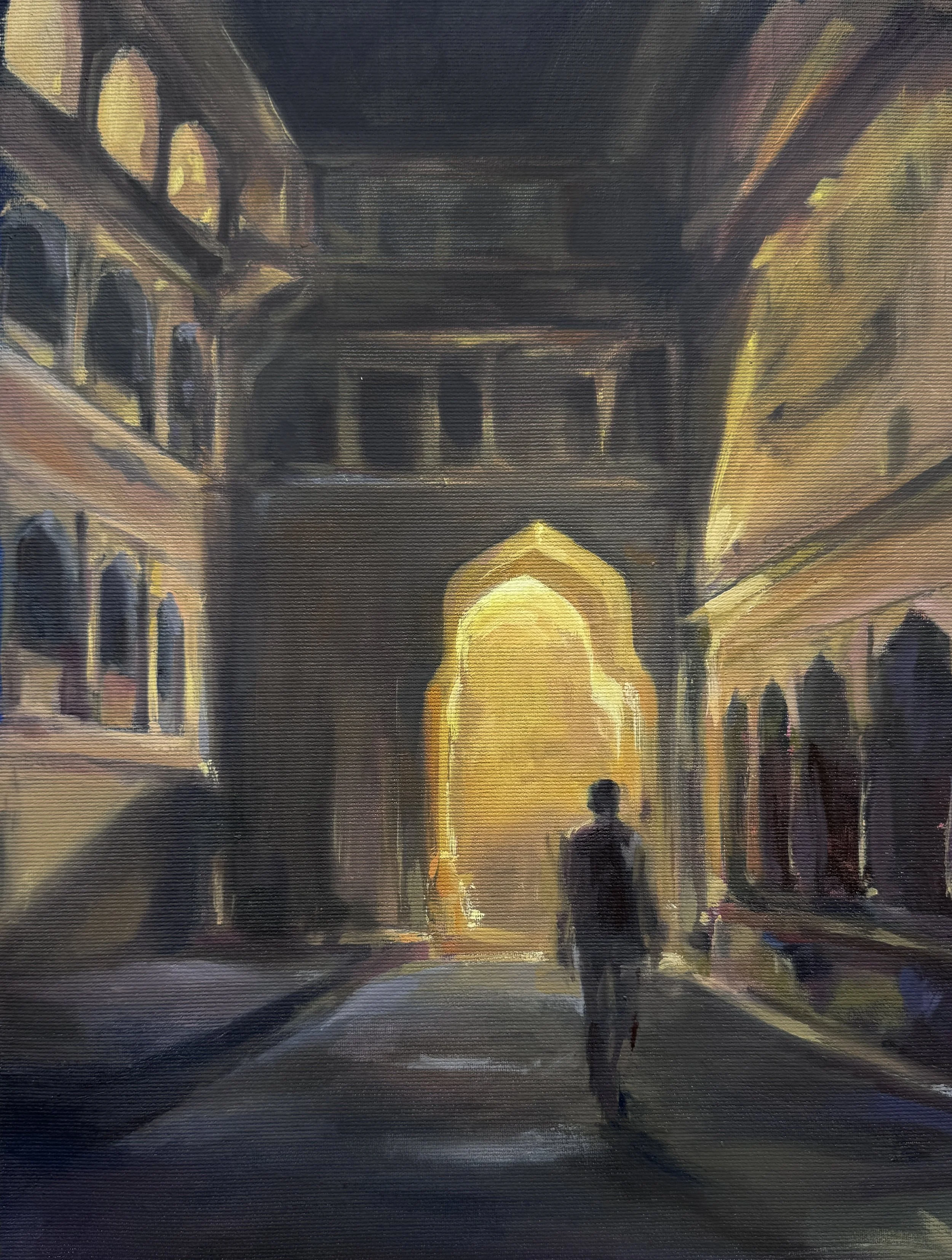 Coexisting, 2023, Oil on canvas, 40.5 x 30.5 cm