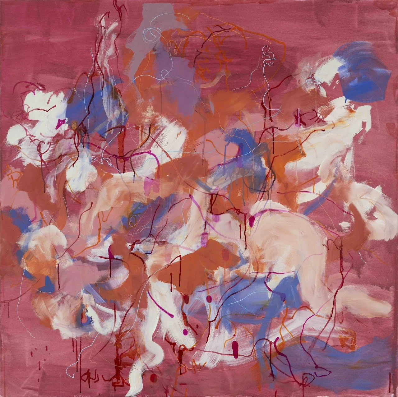 Aurelia, Acrylic and mixed media on canvas, 90 x 90 cm, £4,200