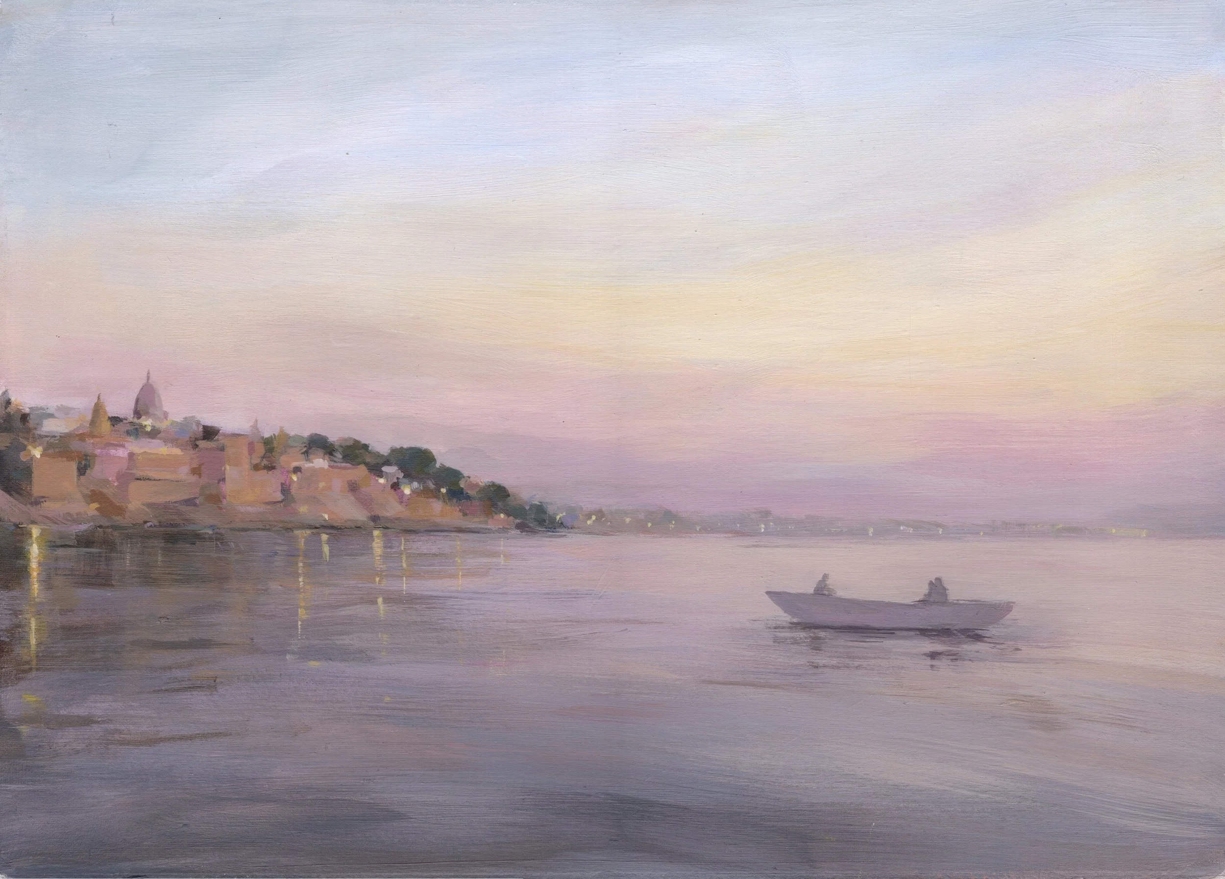 Kashi, Before Sunrise, 2026, Acrylic on paper, 30 x 42 cm