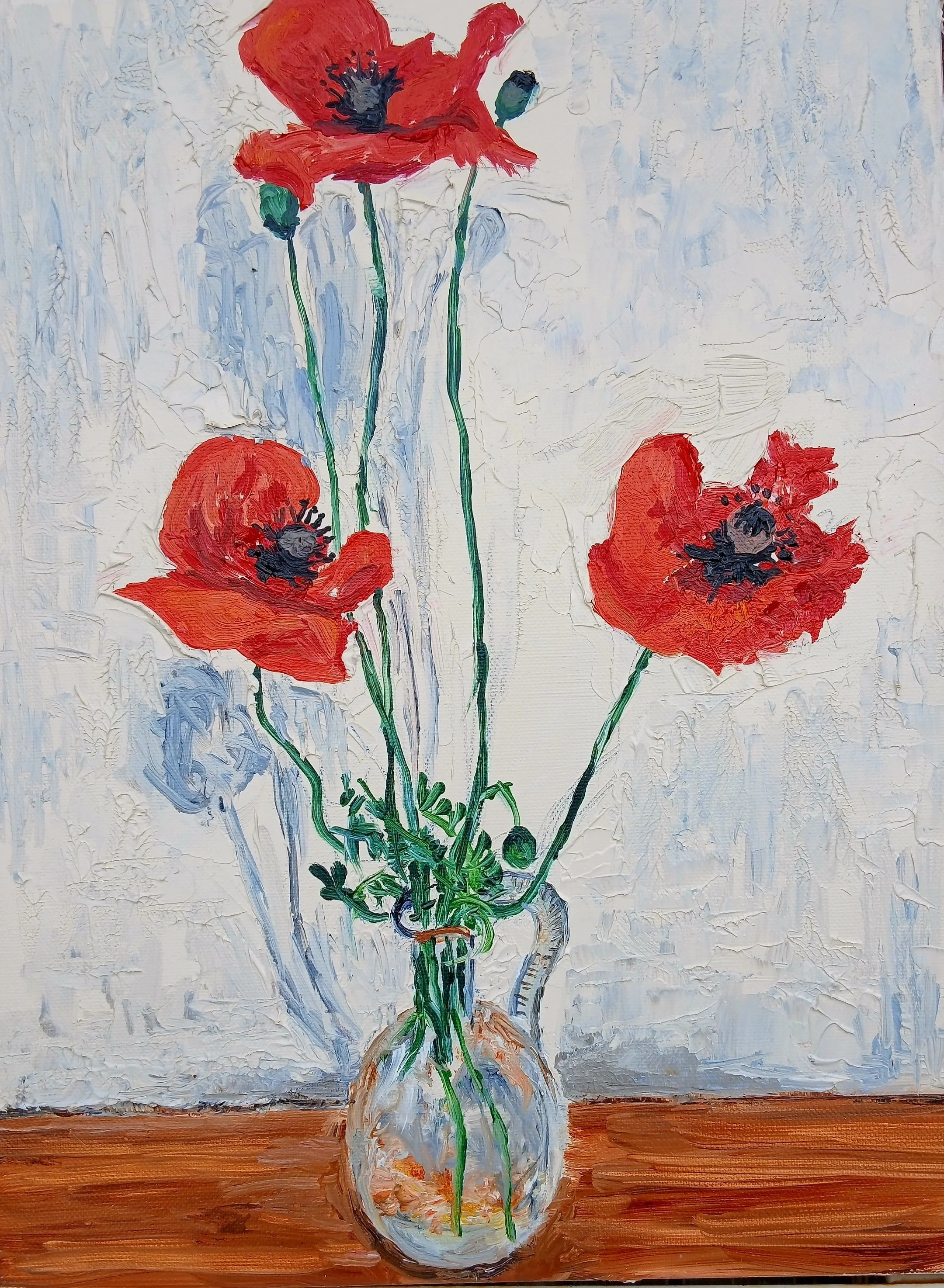 Poppies, Oil on canvas, 40 x 30 cm, £1,000