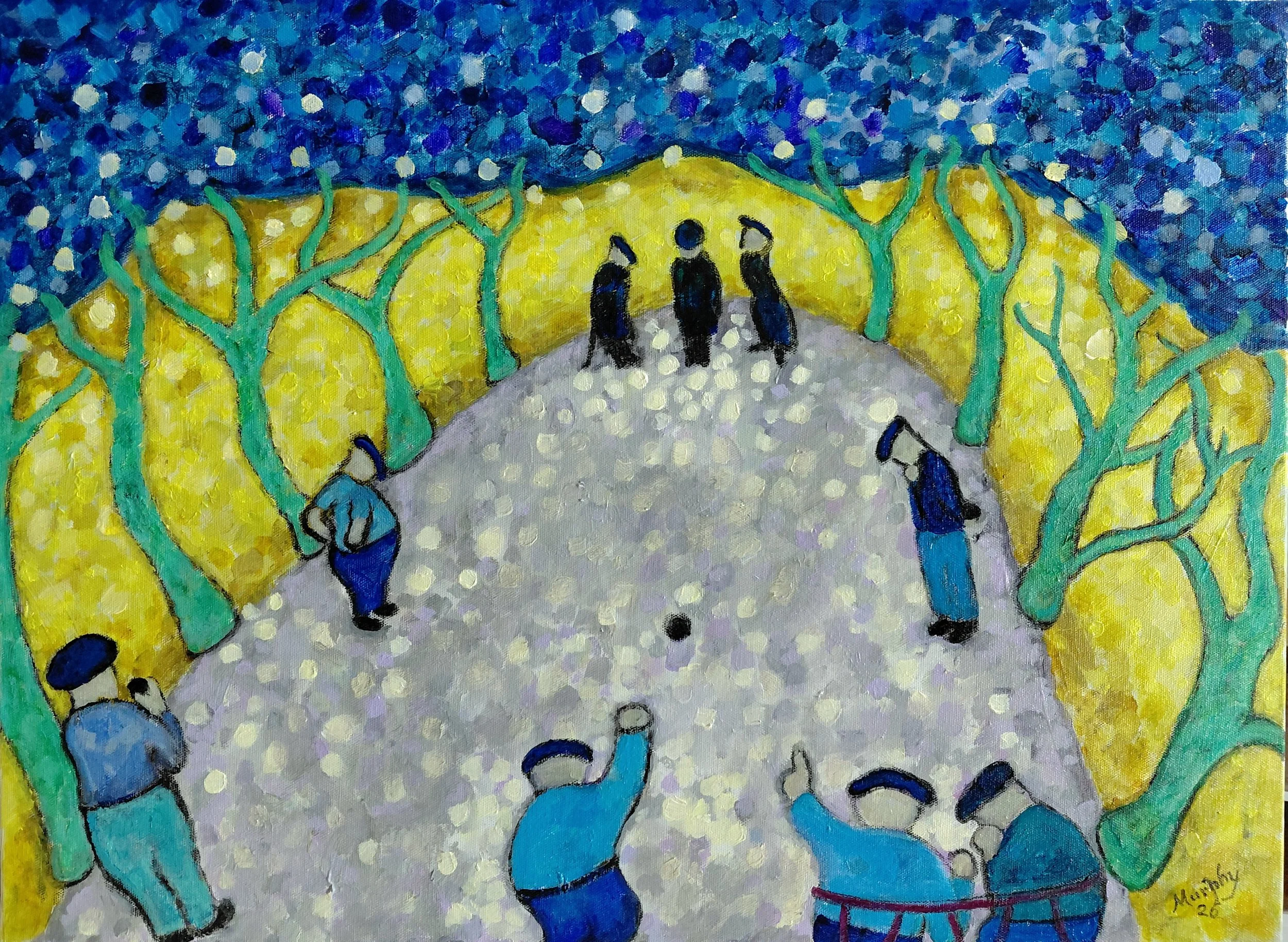 The Boules Players, Oil on canvas, 54 x 73 cm, £8,500