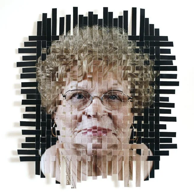 Construction #7, 20" x 20", woven C-print. 