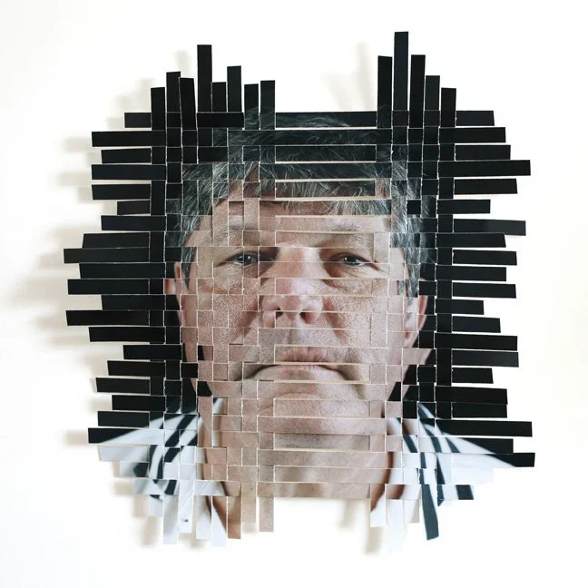 Construction #6, 20" x 20", woven C-print. 