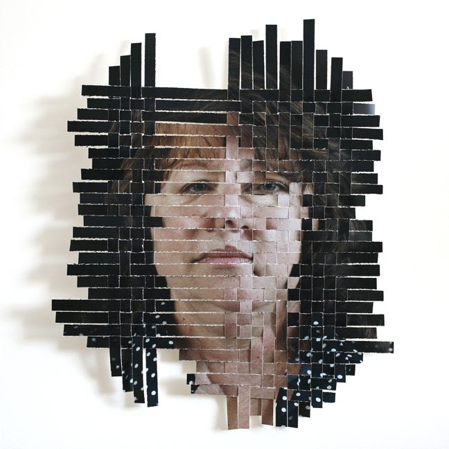 Construction #3, 20" x 20", woven C-print. 