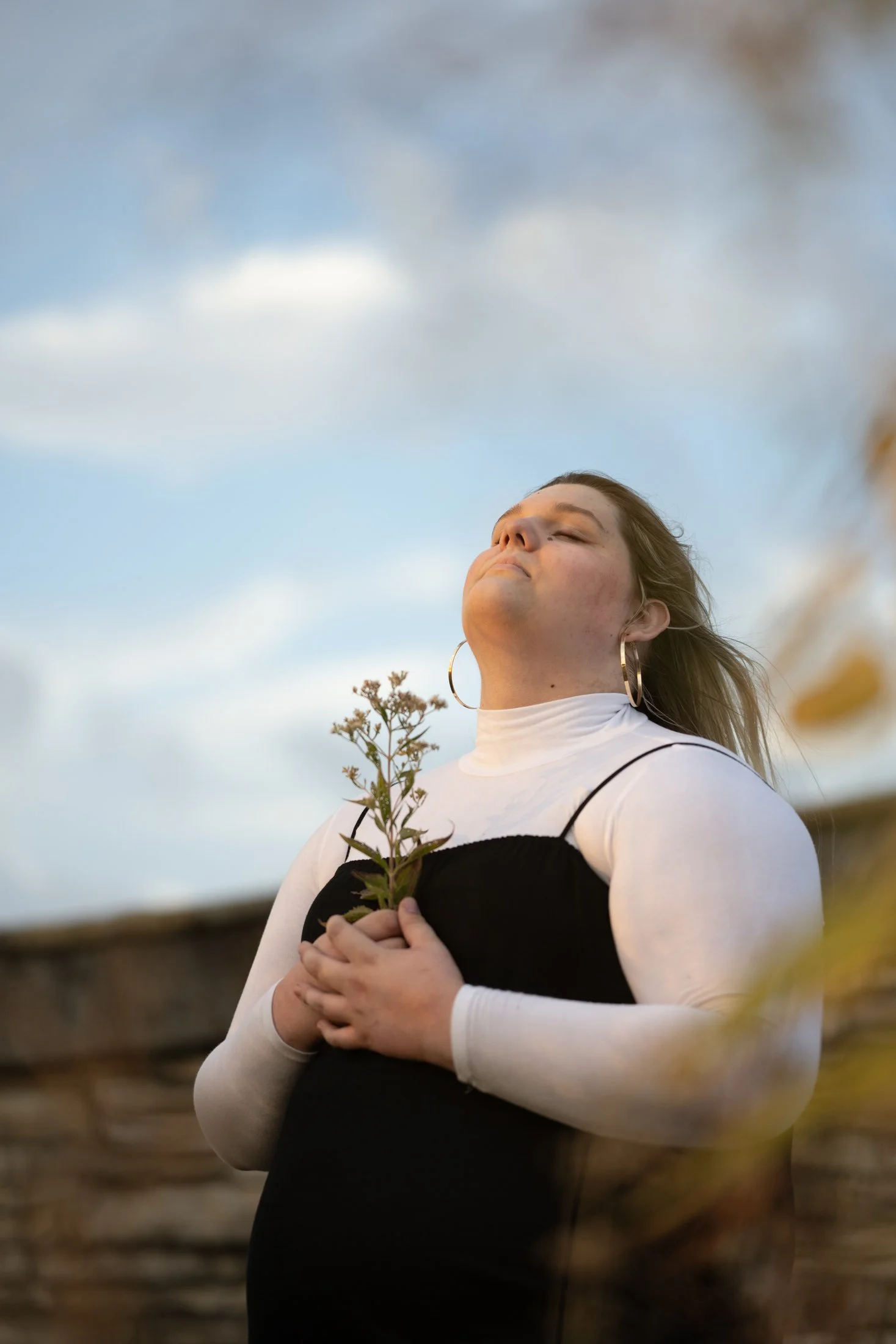 Embracing true self and real beauty in a moment of reflection