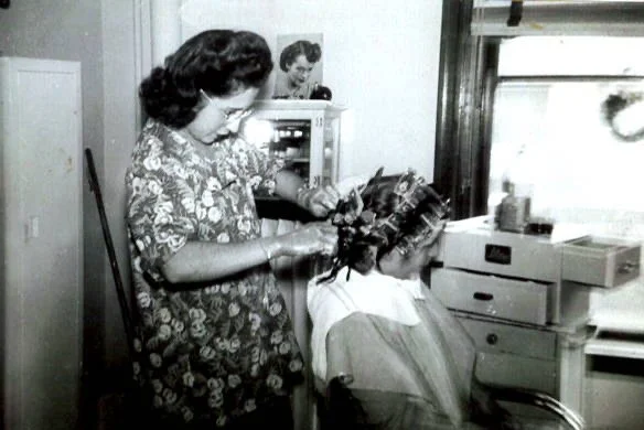 vintage black and white photo of a woman