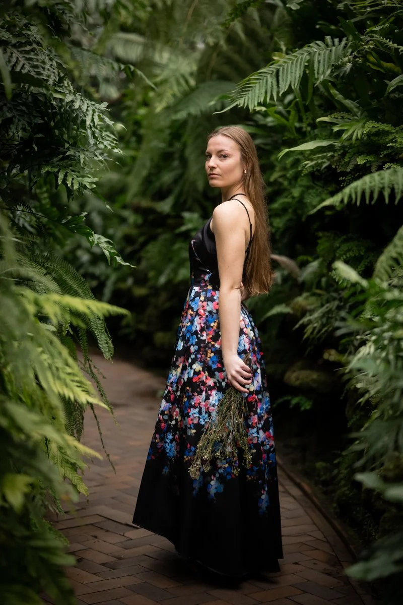 portrait of a woman in a beautiful dress