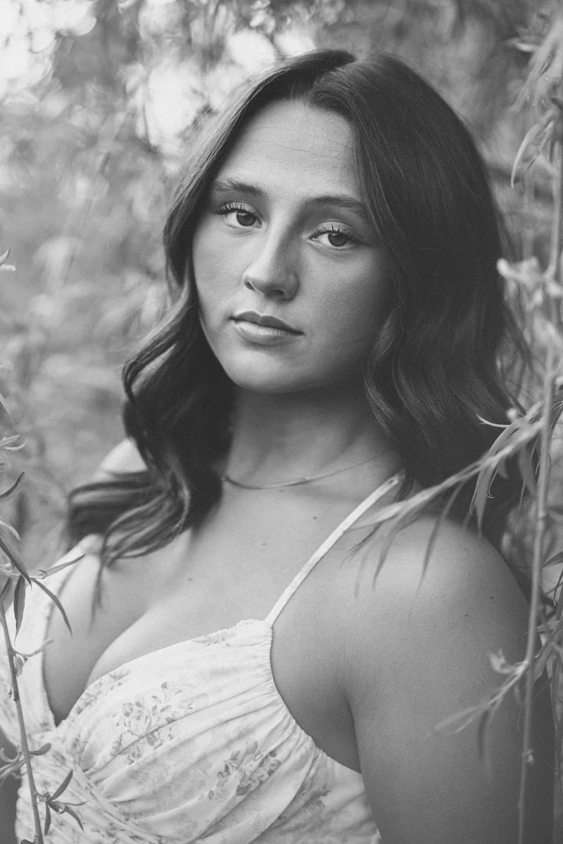 black and white portrait