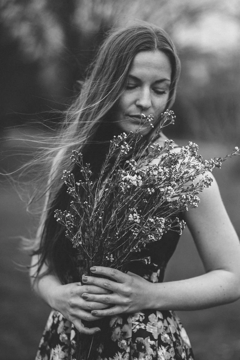 black and white portrait