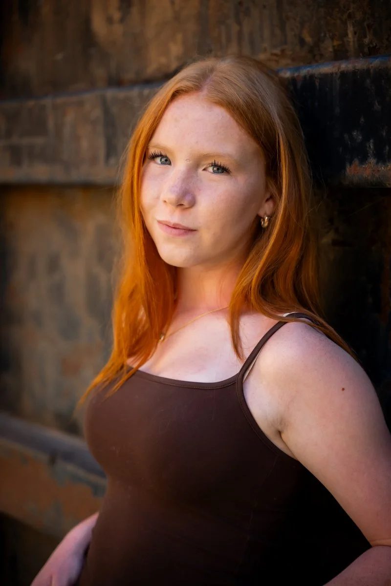 portrait of a red headed teenager