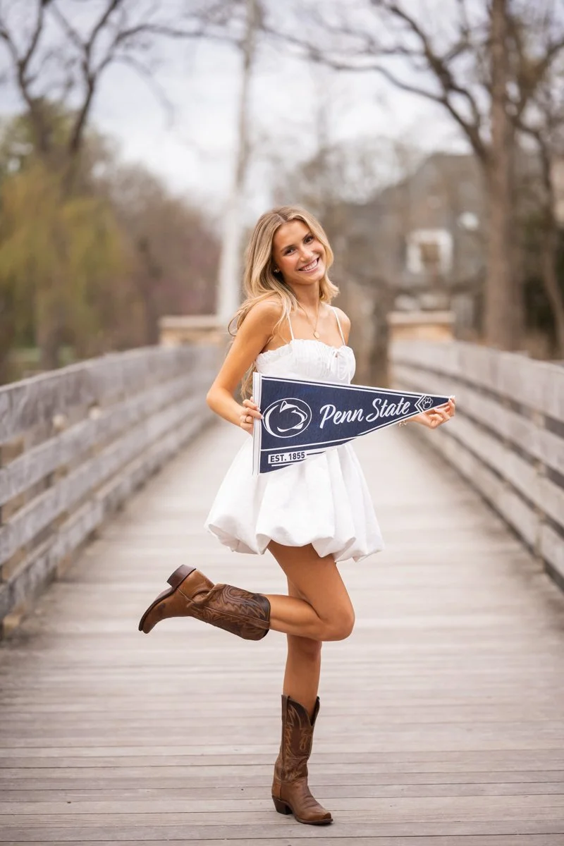 portrait of a teen celebrating college decision day